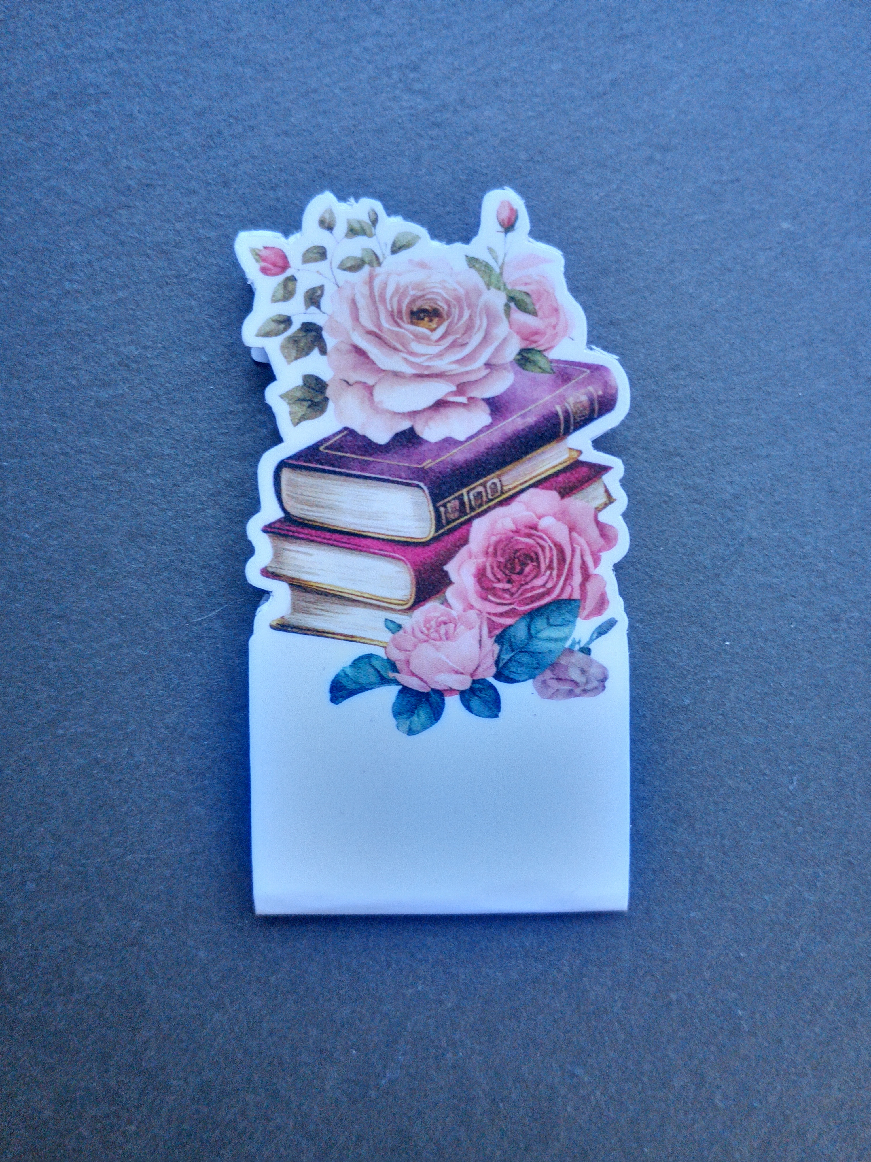 Marque-page aimanté floral