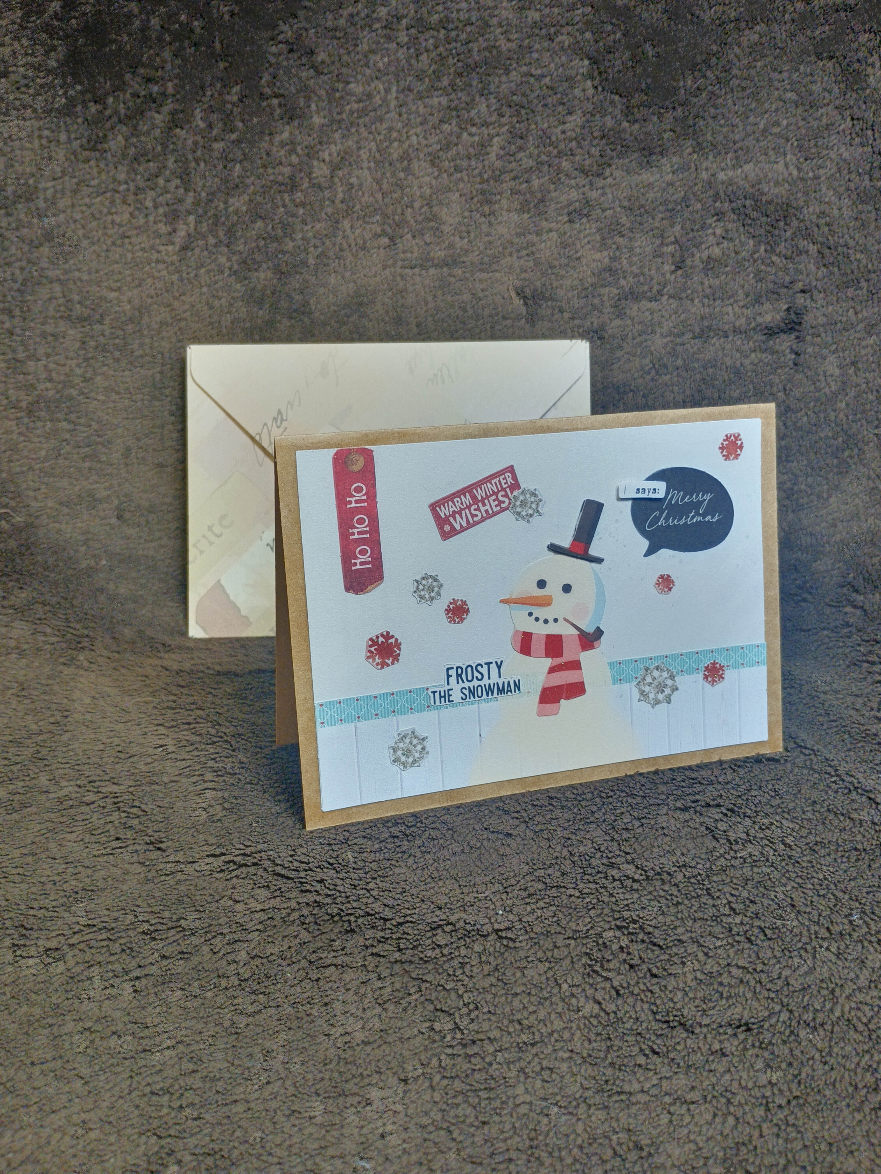 Carte de Noël 'Frosty le bonhomme de neige'