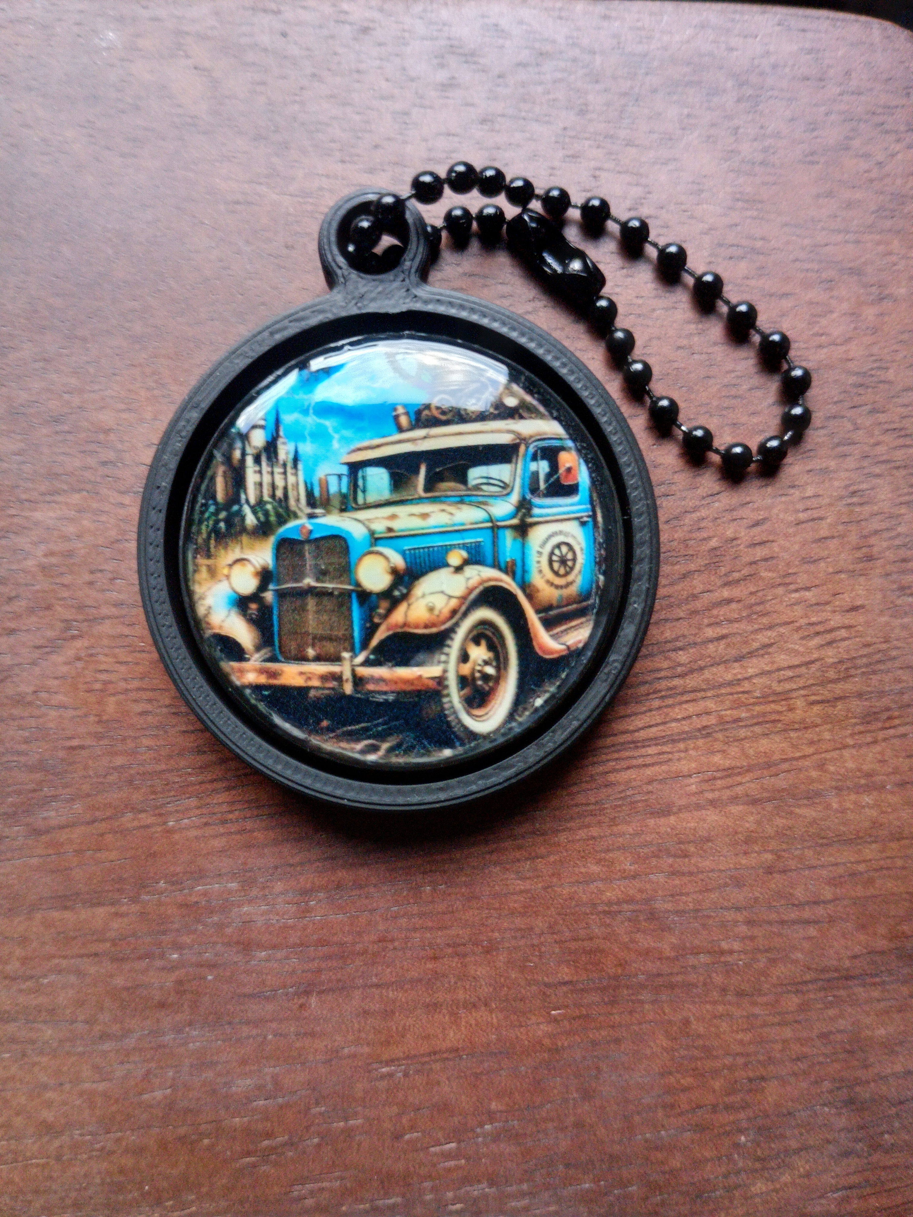 Porte-clés gyroscopique voiture vintage