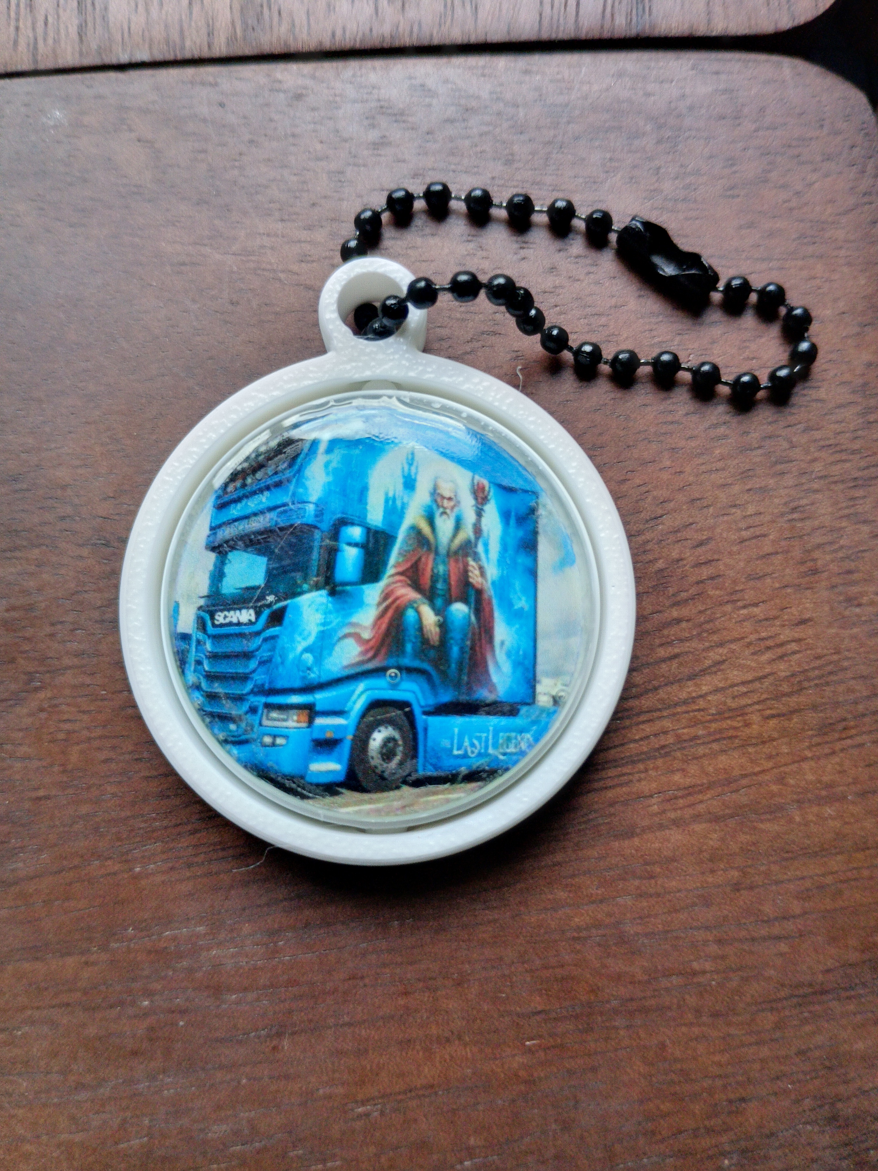 Porte-clés gyroscopique personnalisé camion