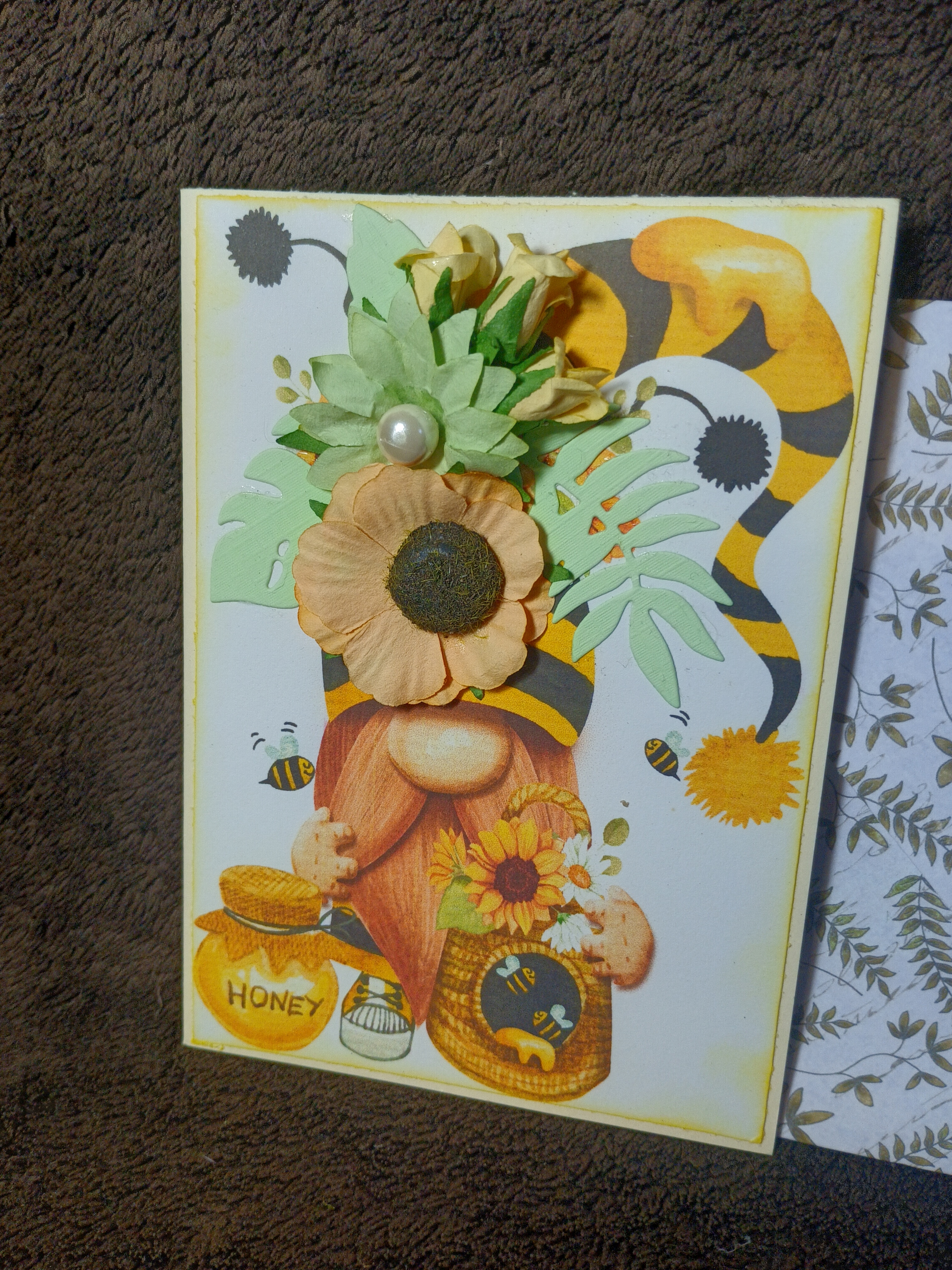 Carte décorative fleurie