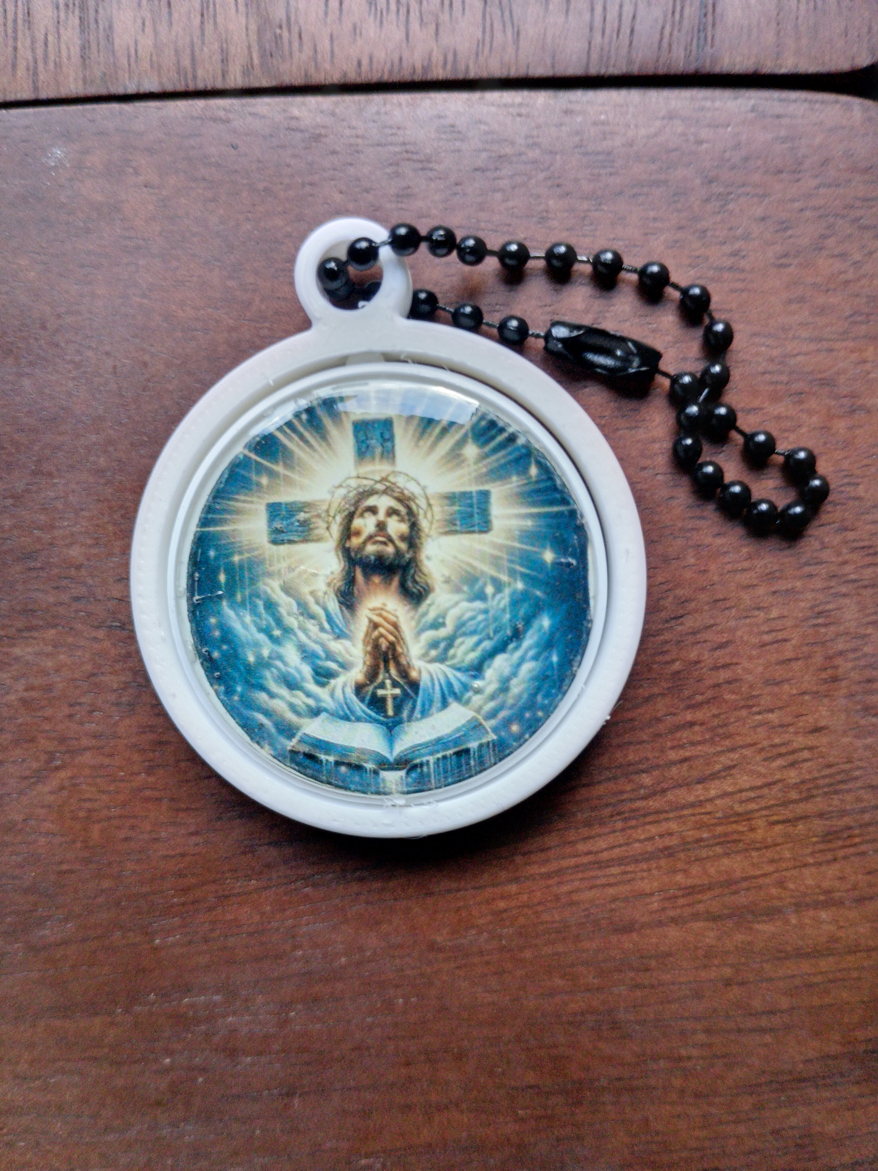 Porte-clés gyroscopique religieux