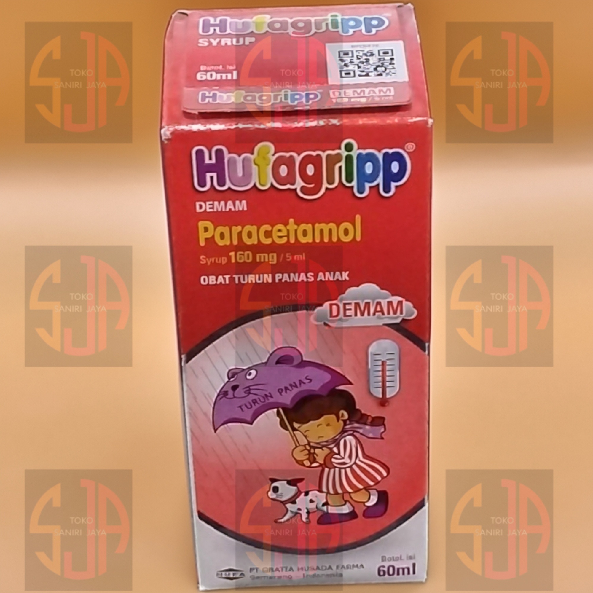 Hufagripp Syrup Paracetamol 60 ml