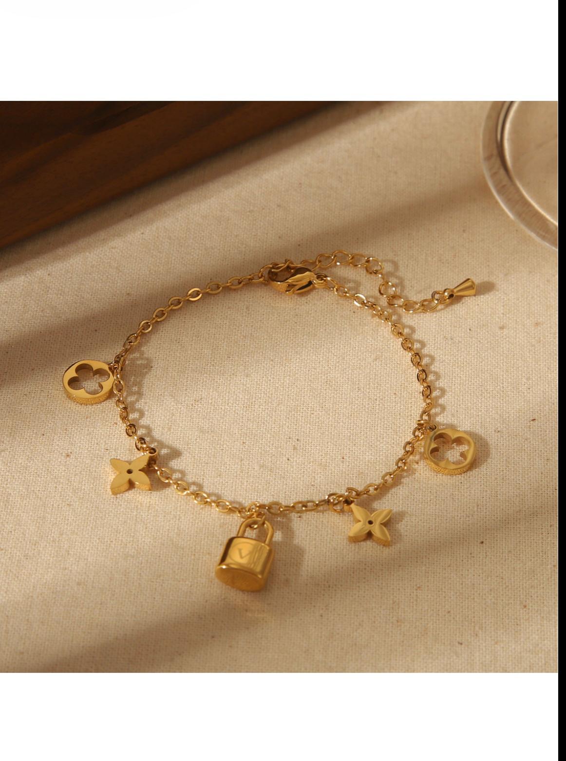 Bracelet à breloques doré