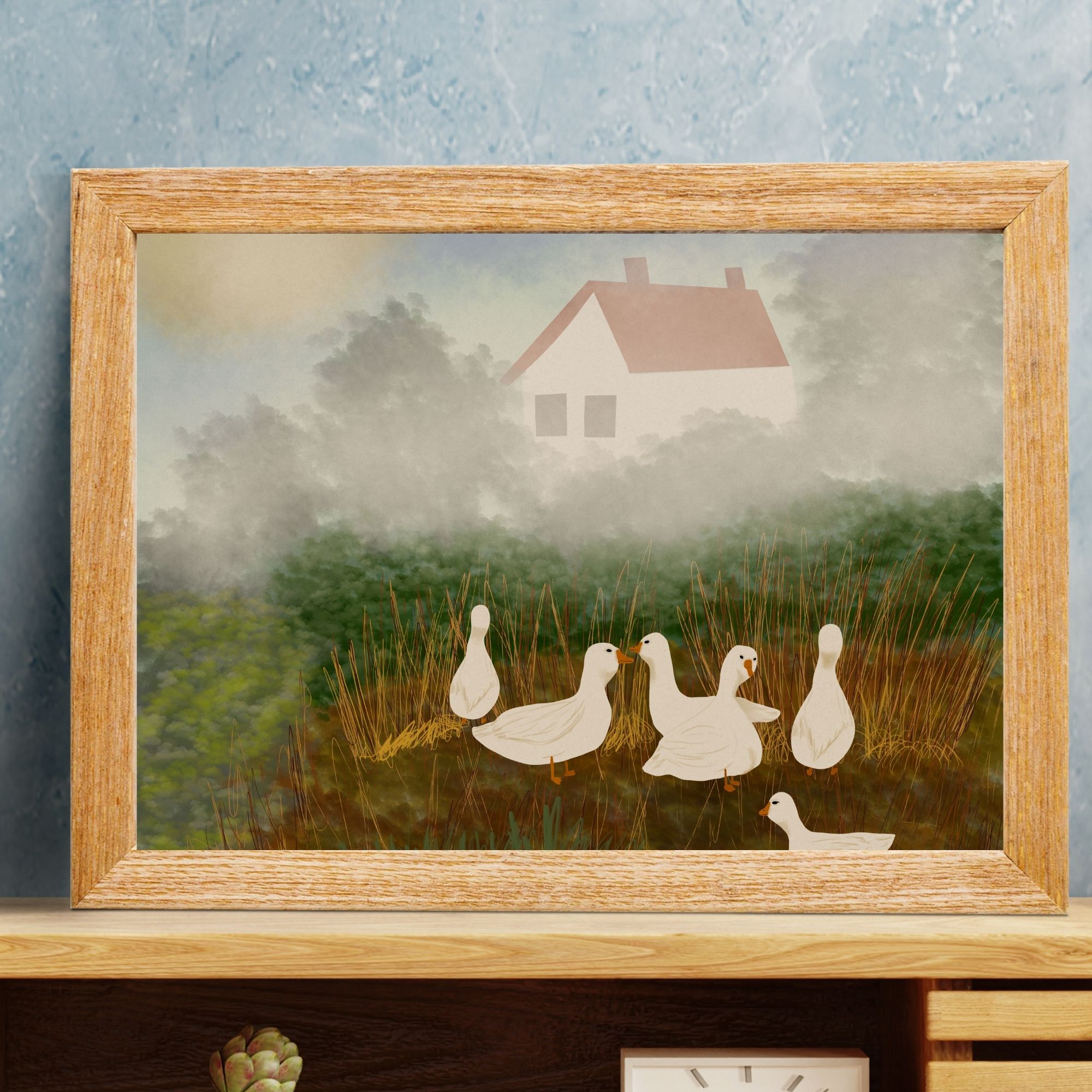 Duck Art English Country Canvas Original Signed Art