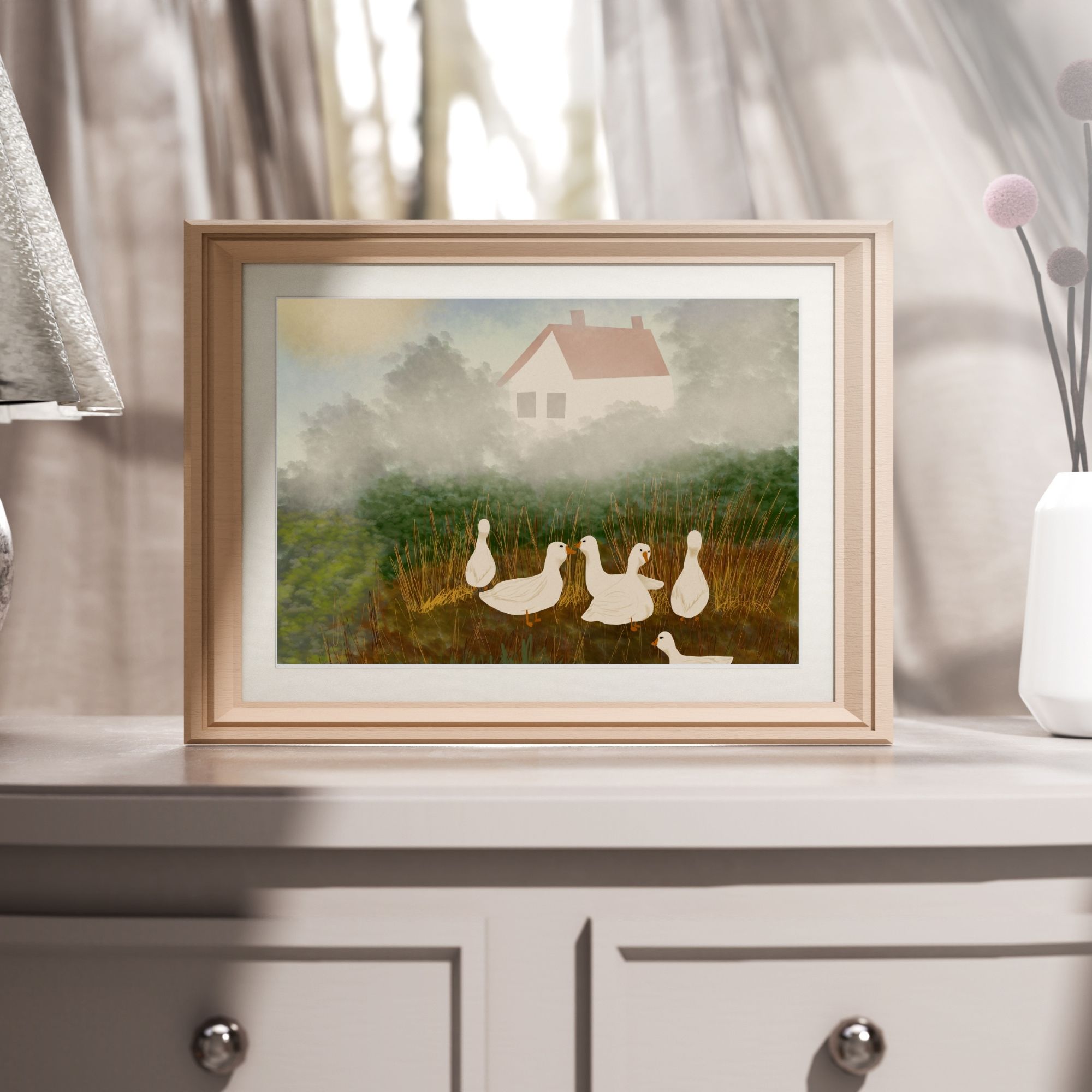 Duck Art English Country Canvas Original Signed Art