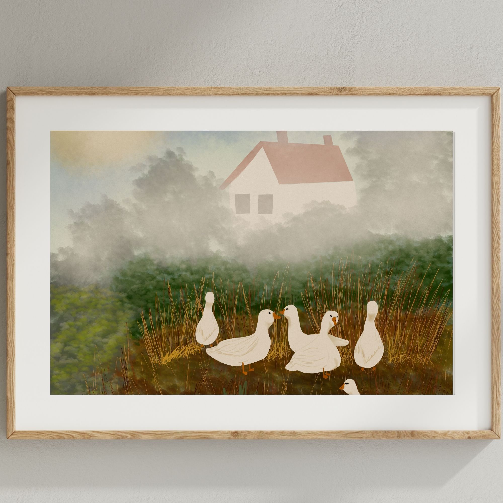 Duck Art English Country Canvas Original Signed Art