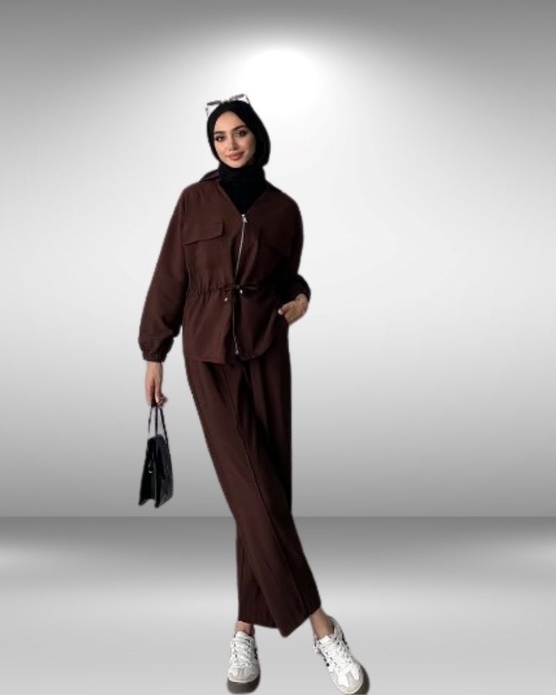 Kahverengi Kadın Takım Elbise