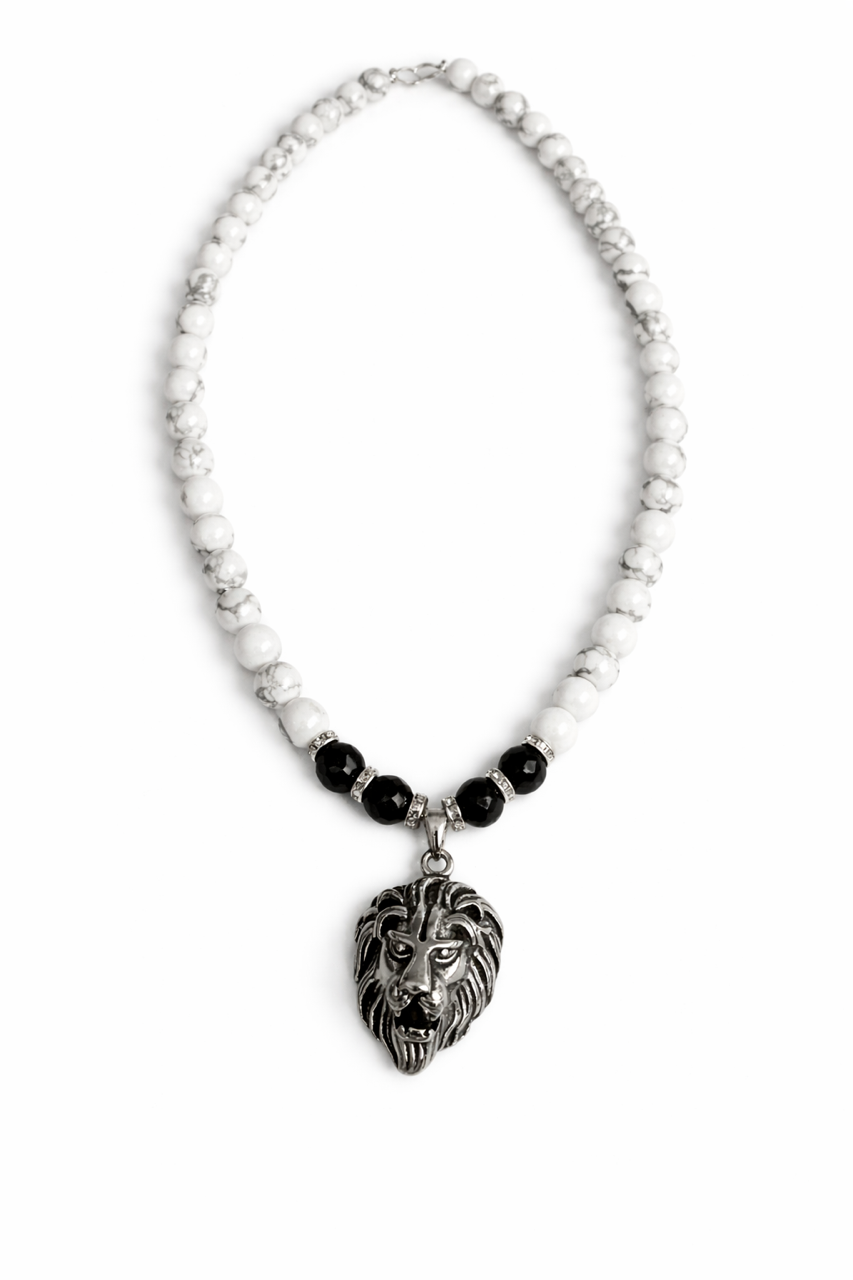 Lion Head Beaded Necklace