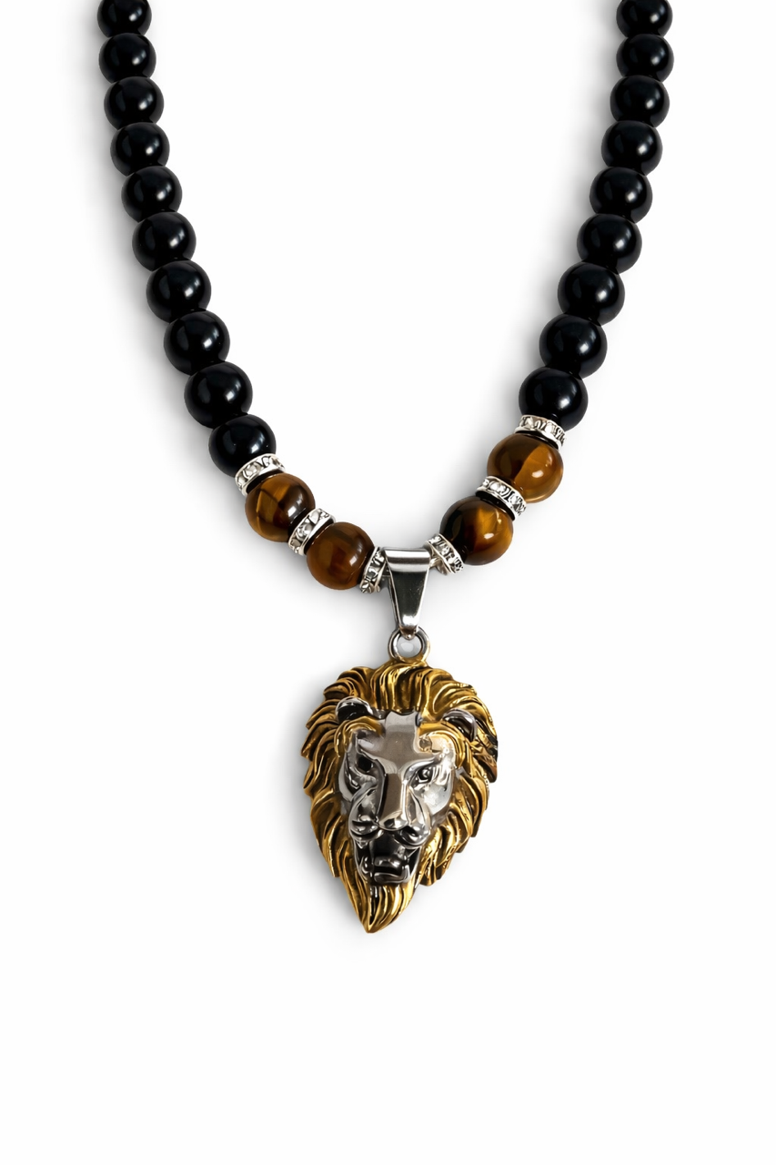 Lion Head Beaded Necklace