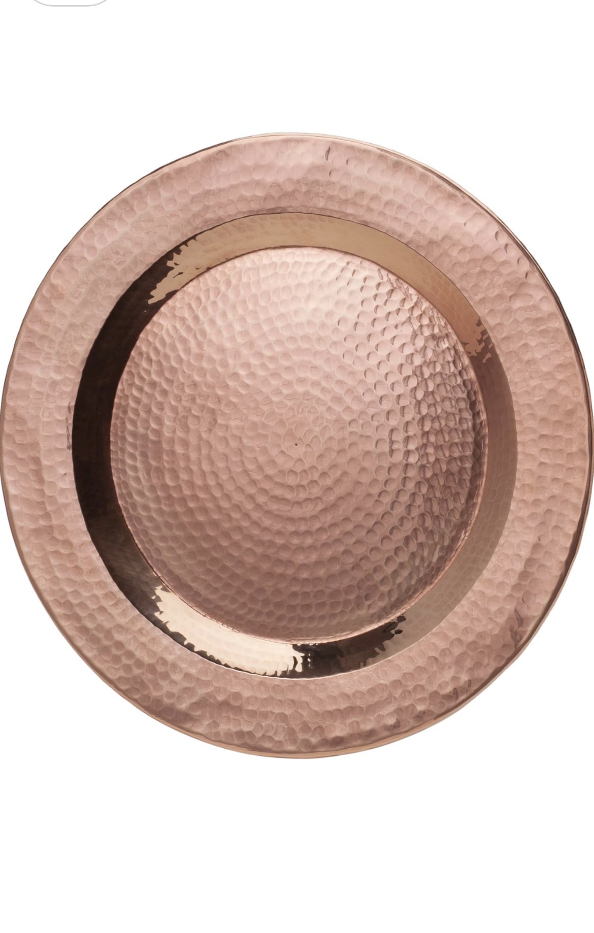 Hammered Copper Charger Plate