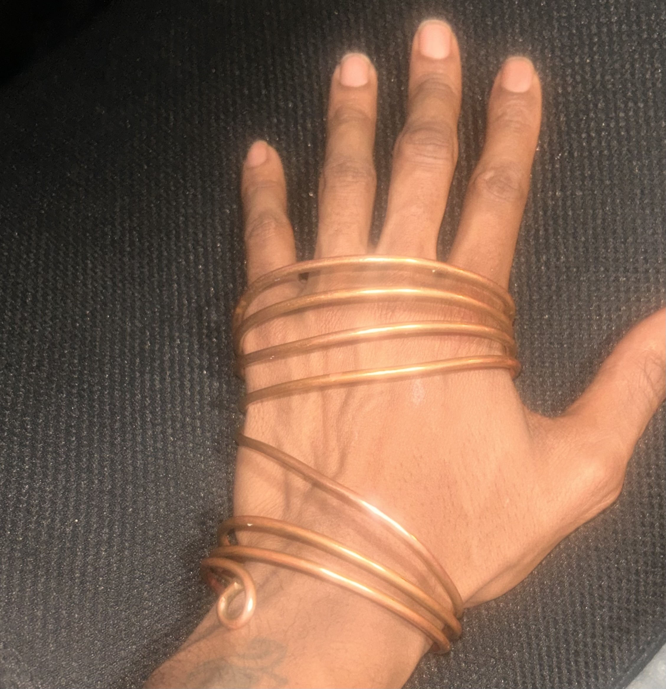 Copper Coil Gauntlet Bracelet