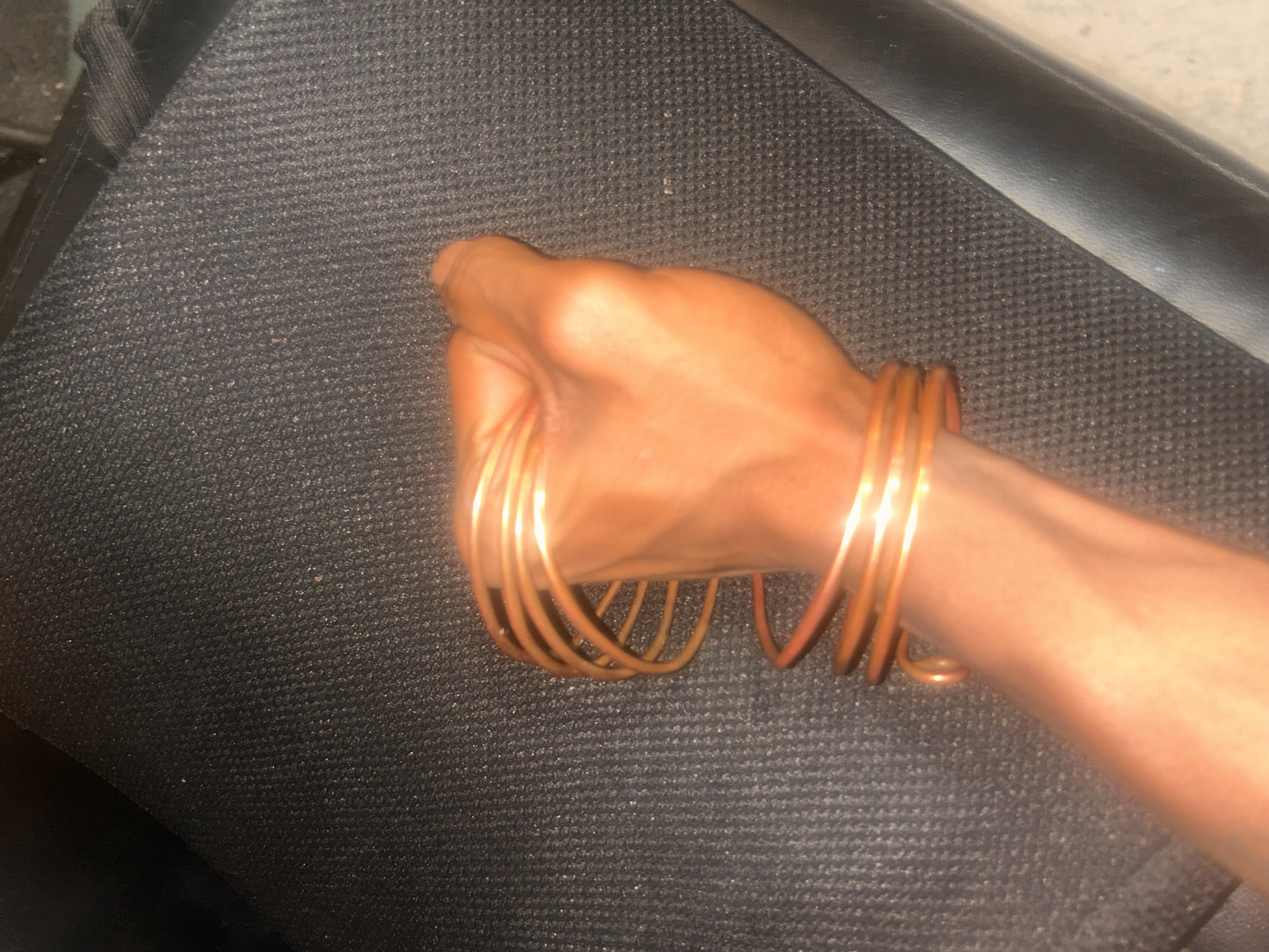 Copper Coil Gauntlet Bracelet