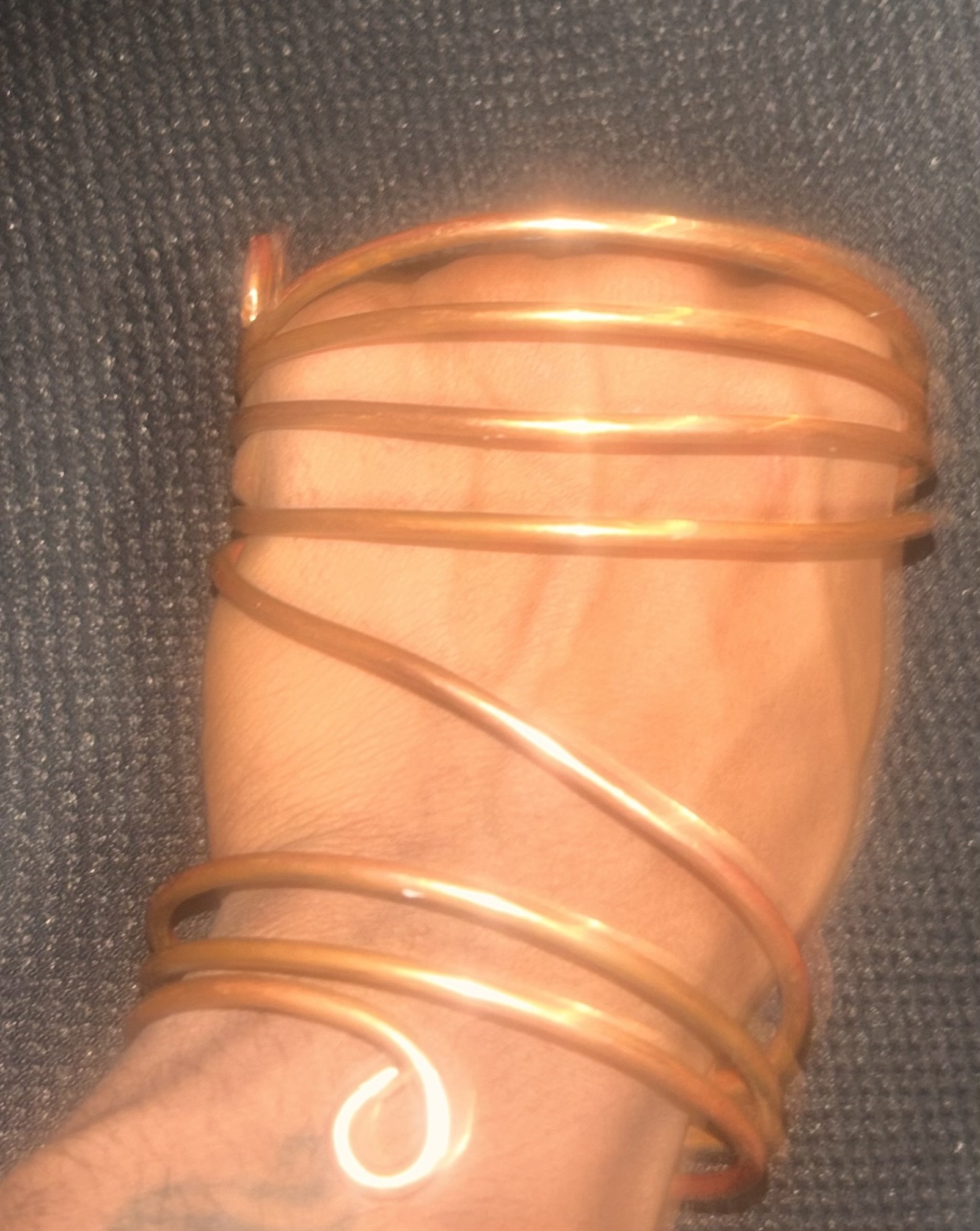 Copper Coil Gauntlet Bracelet