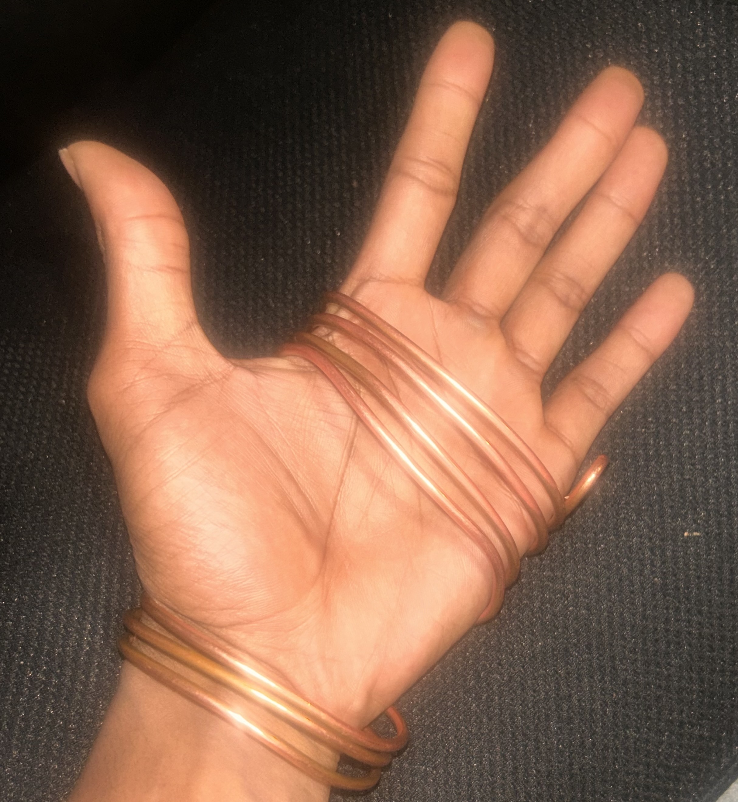 Copper Coil Gauntlet Bracelet