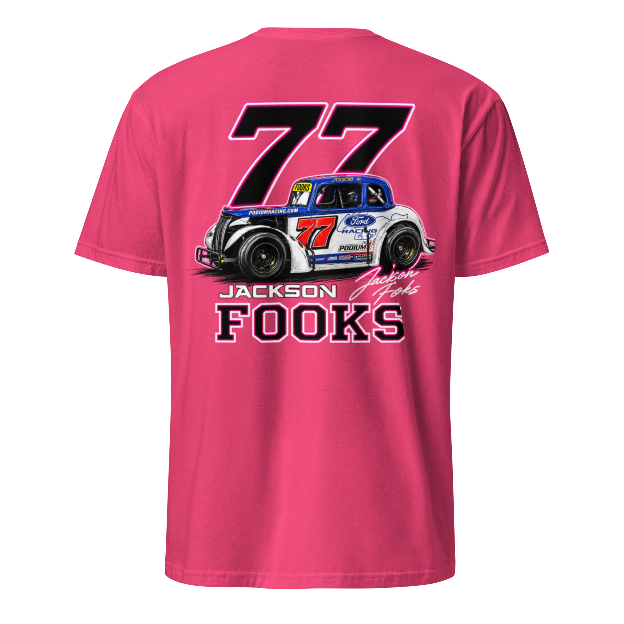 Signature Neon Pink Jackson Fooks Graphic T-Shirt