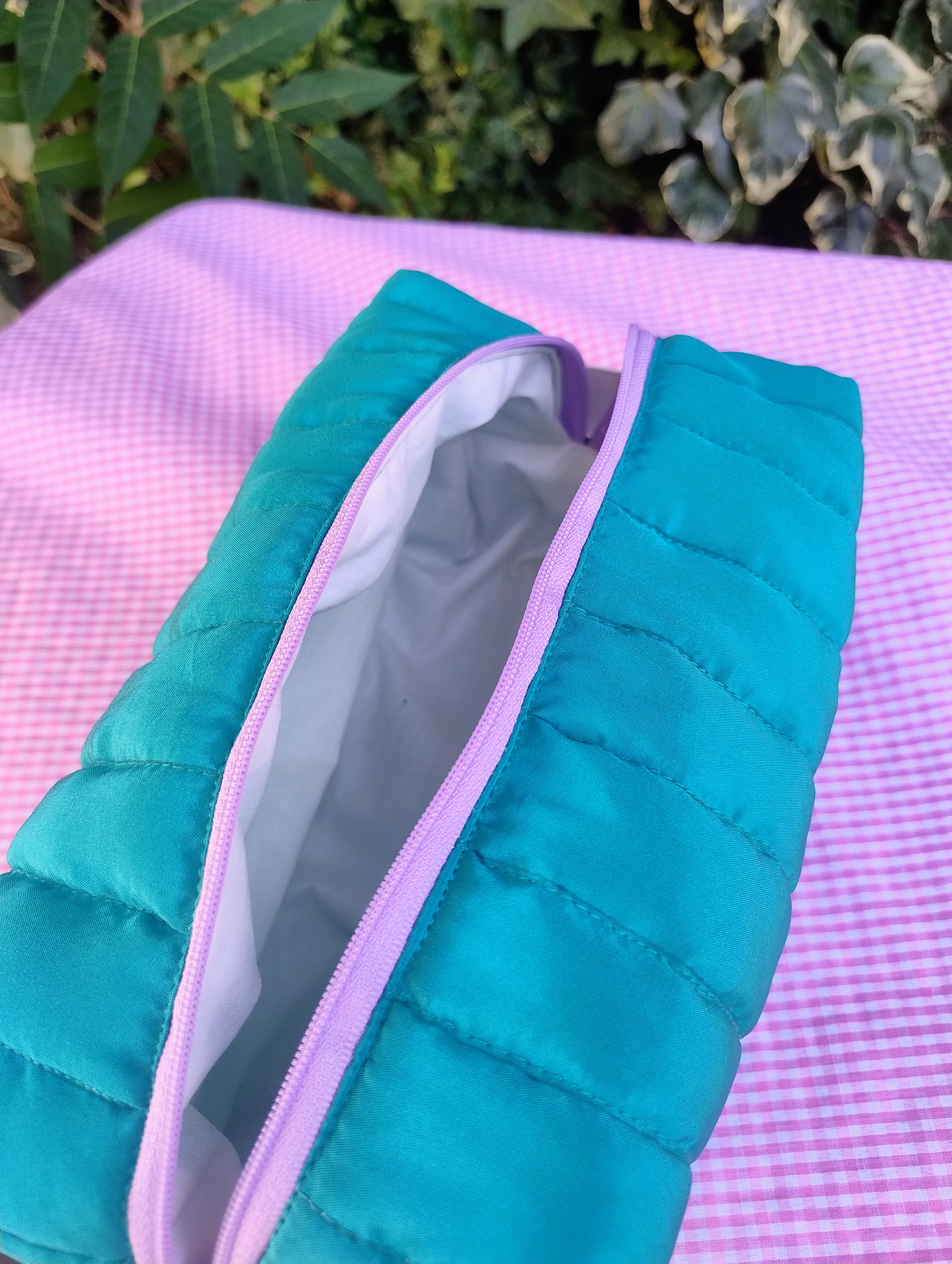 Cosmetiquero Acolchado Turquesa