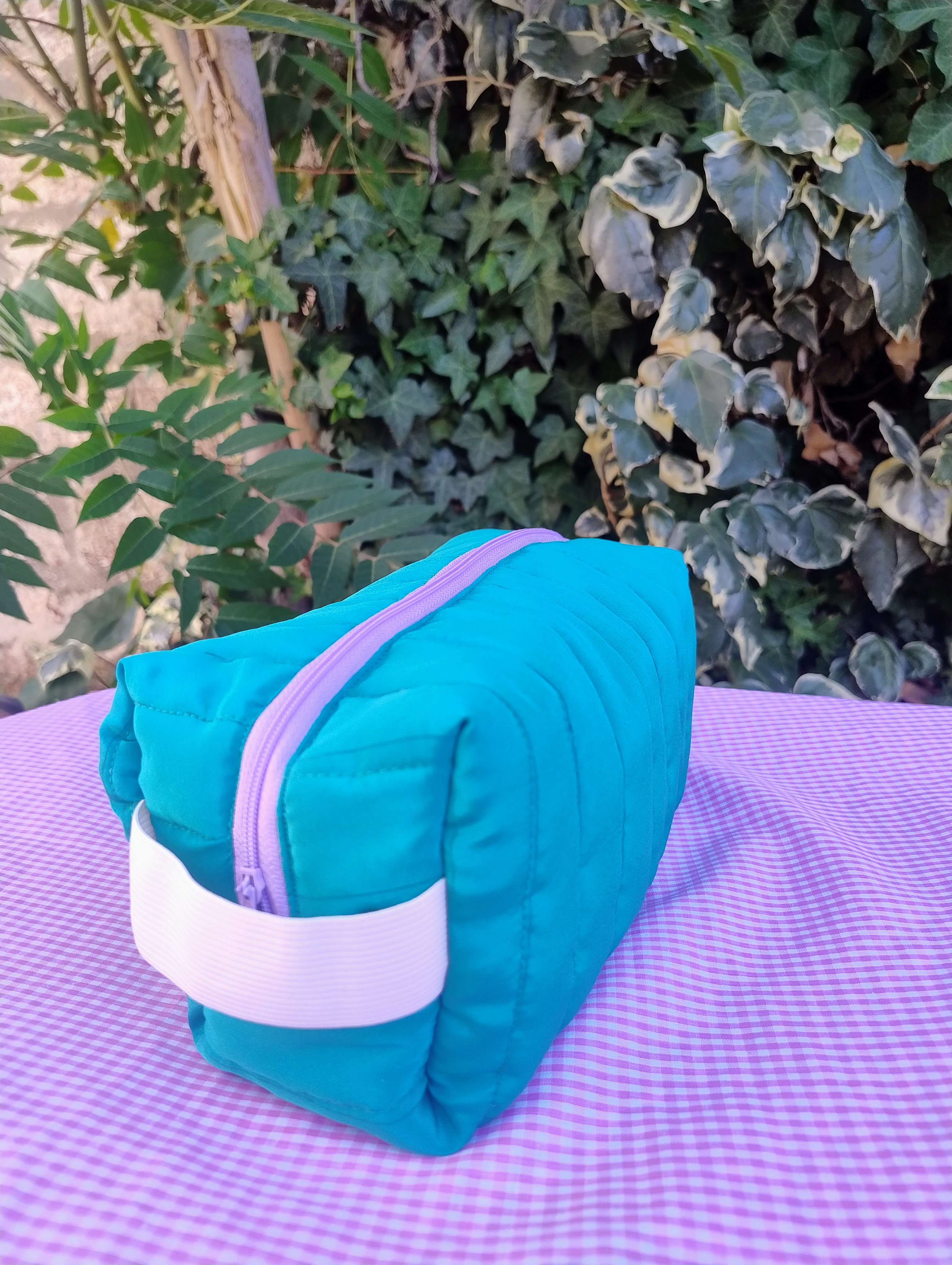 Cosmetiquero Acolchado Turquesa