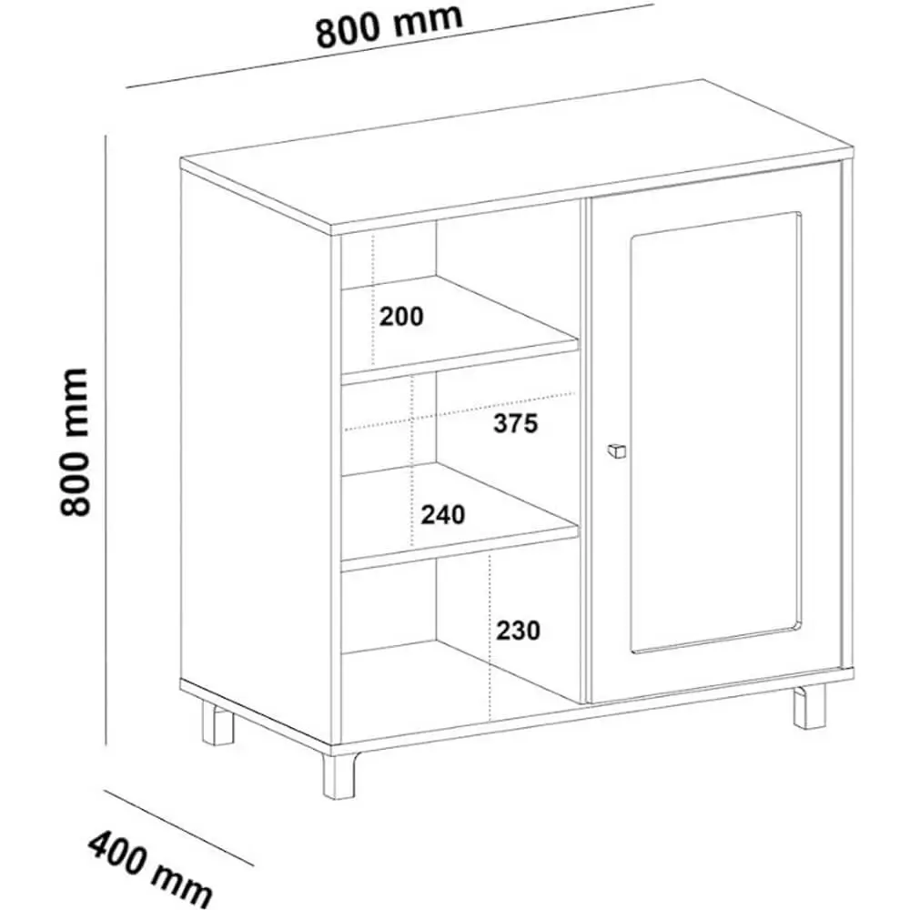 Buffet Charlotte 1 Porta Artely (FRETE GRÁTIS)