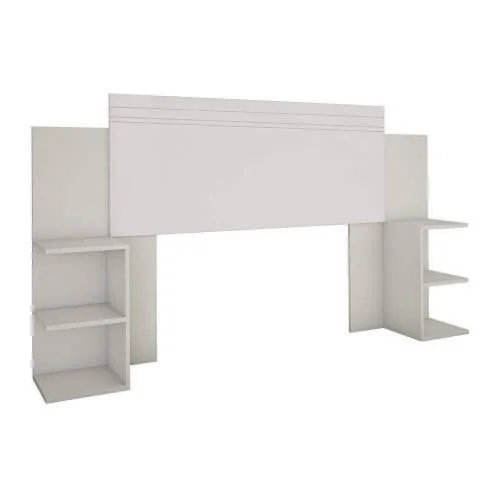 Cabeceira Palma Casal Queen Com Prateleiras de Apoio