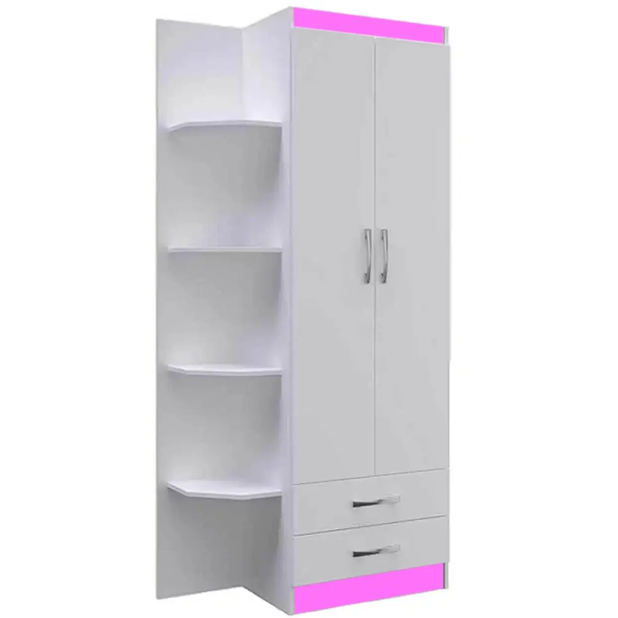 Guarda Roupa Infantil com Cantoneira Evidencia 2 Portas