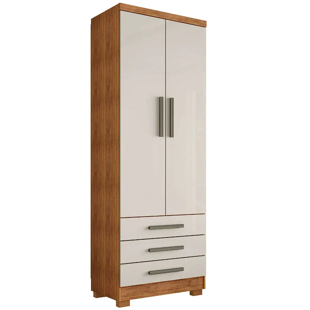 Guarda Roupa Floripa Solteiro 2 Portas 3 Gavetas Rud Rack