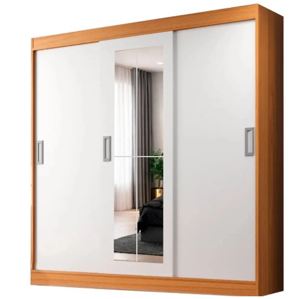 Guarda Roupa New Lisboa Casal 3 Portas 2 Gavetas Evidencia (FRETE GRÁTIS)