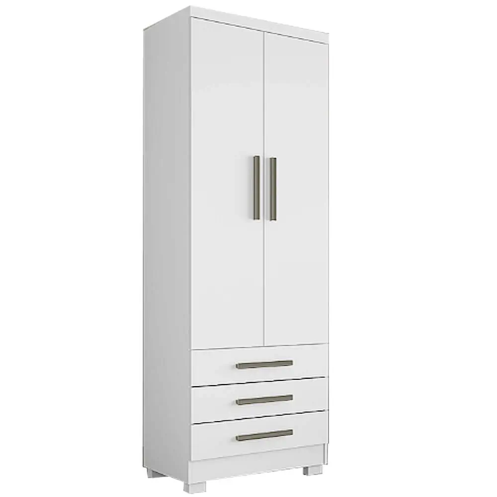 Guarda Roupa Floripa Solteiro 2 Portas 3 Gavetas Rud Rack