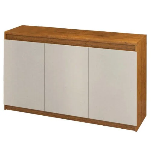 Aparador Buffet Onix Imbuia Off White Viero Móveis