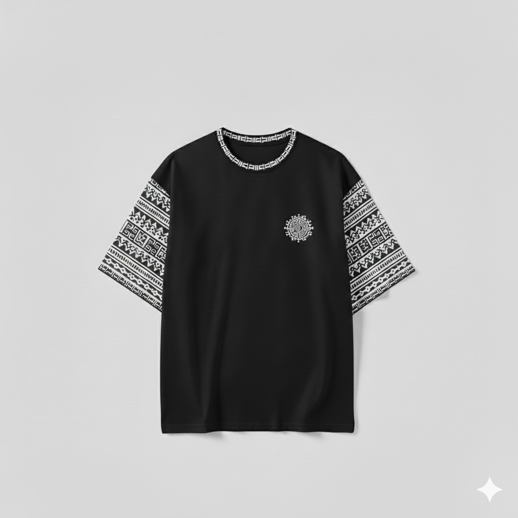 "Tribu Urbana" - Playera con Estampado Geométrico .