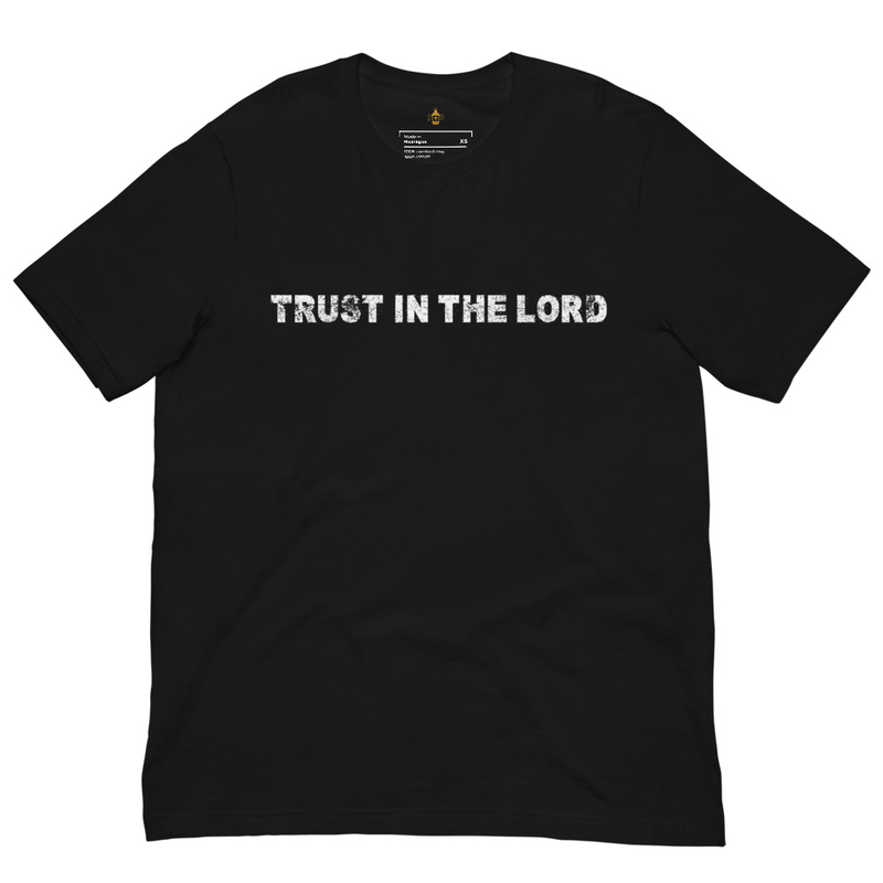 Trust in the Lord Christian T-Shirt, Bible Verse Faith Tee, Unisex Christian Apparel for Men & Women, Religious Gift