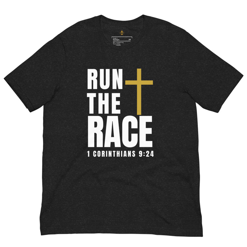 Run the Race Christian T-Shirt, Hebrews 12 Soccer Sports World Cup 2026 Faith Tee, Unisex for Men & Women