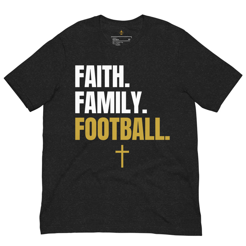 Faith Family Football Christian T-Shirt, Soccer World Cup 2026 Sports Tee, Unisex Christian Apparel for Men & Women