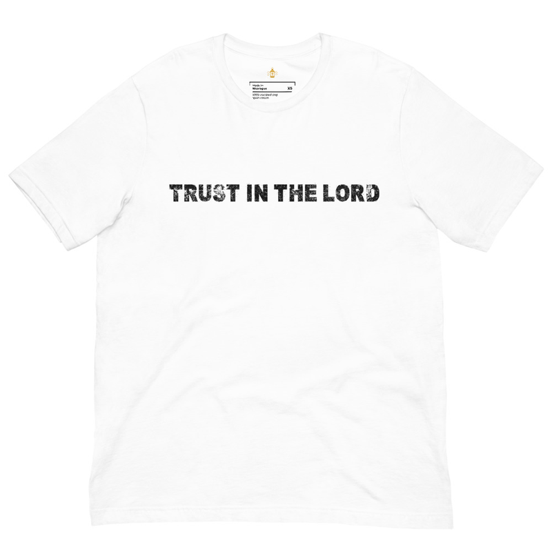Trust in the Lord Christian T-Shirt, Bible Verse Faith Tee, Unisex Christian Apparel for Men & Women, Religious Gift