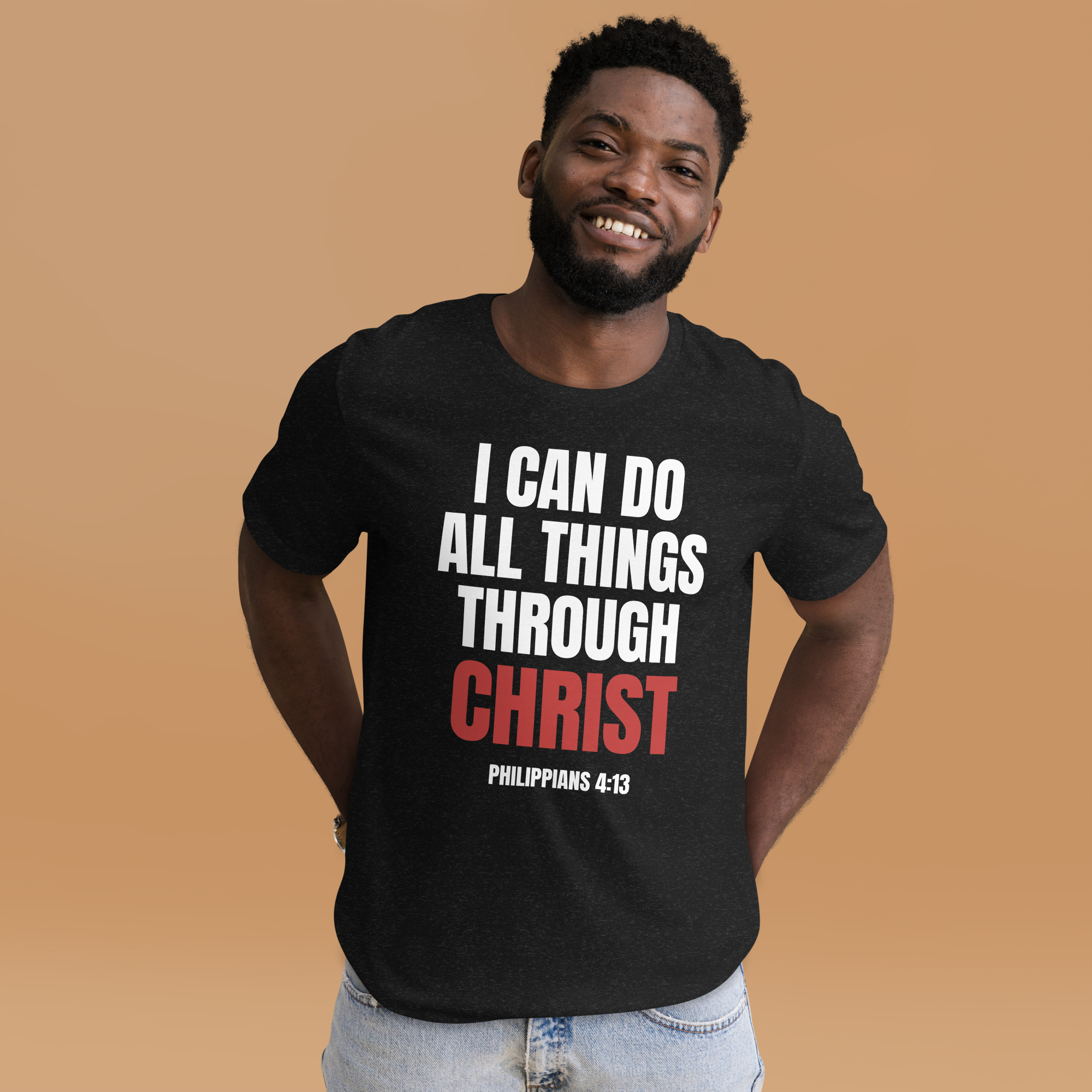 I Can Do All Things Through Christ Christian T-Shirt, Philippians Bible Verse Tee for Men & Women, Catholic Faith Apparel