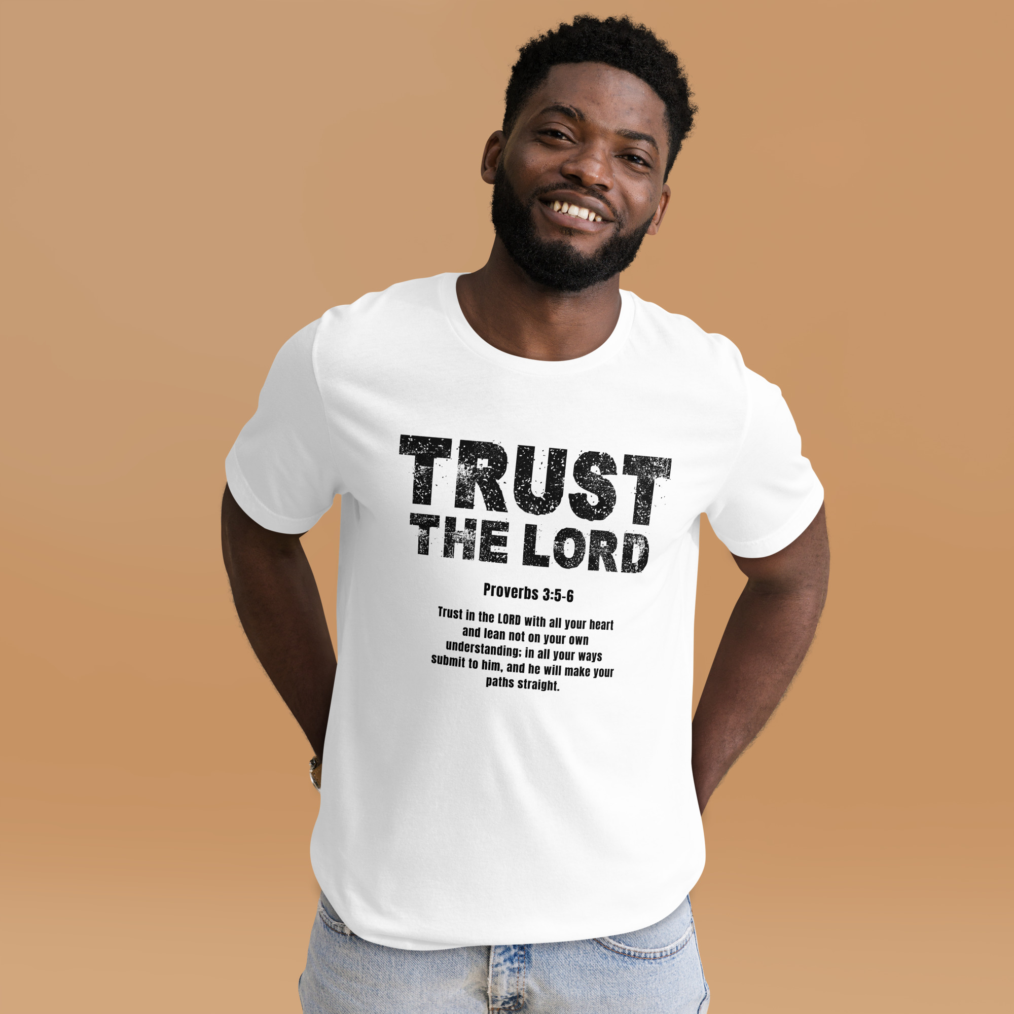 Trust The Lord Christian T-Shirt, Bible Verse Faith Tee, Unisex Christian Apparel for Men & Women, Religious Catholic Gift
