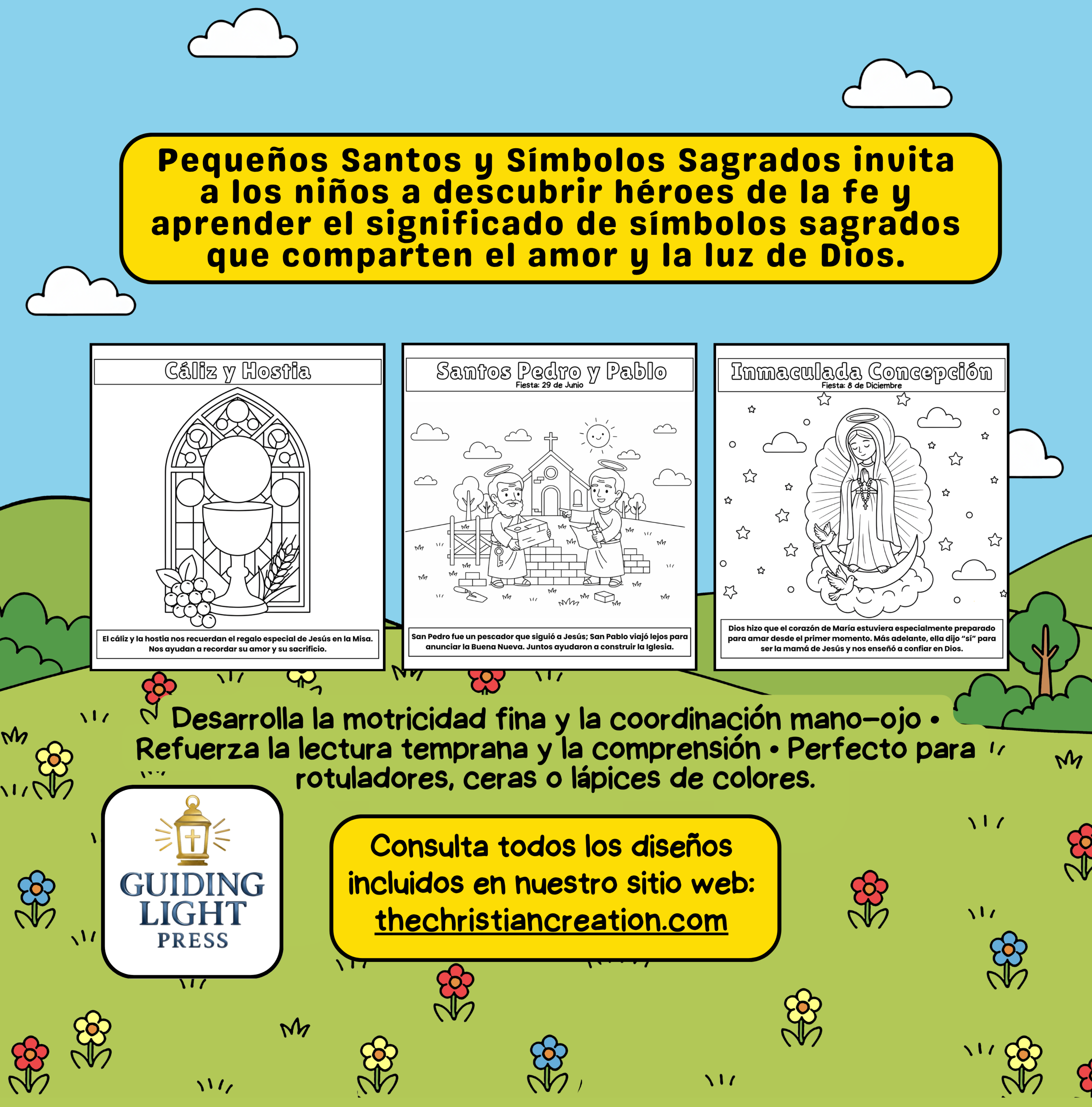 Historias de Santos y Símbolos Sagrados para Niños (5-7 Años)