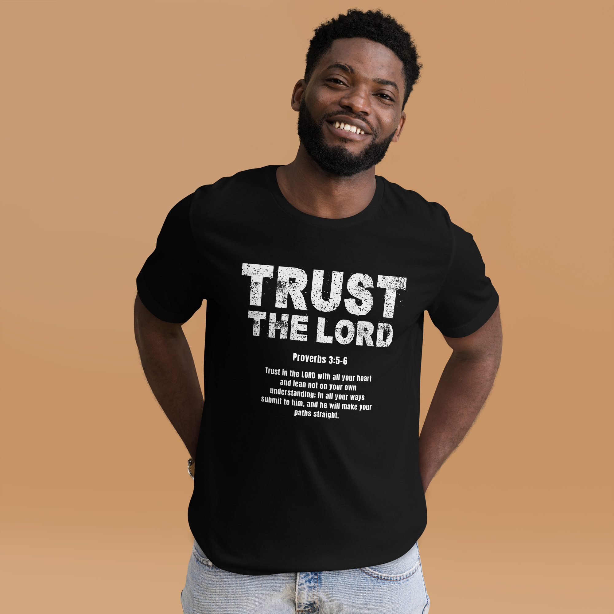 Trust The Lord Christian T-Shirt, Bible Verse Faith Tee, Unisex Christian Apparel for Men & Women, Religious Catholic Gift