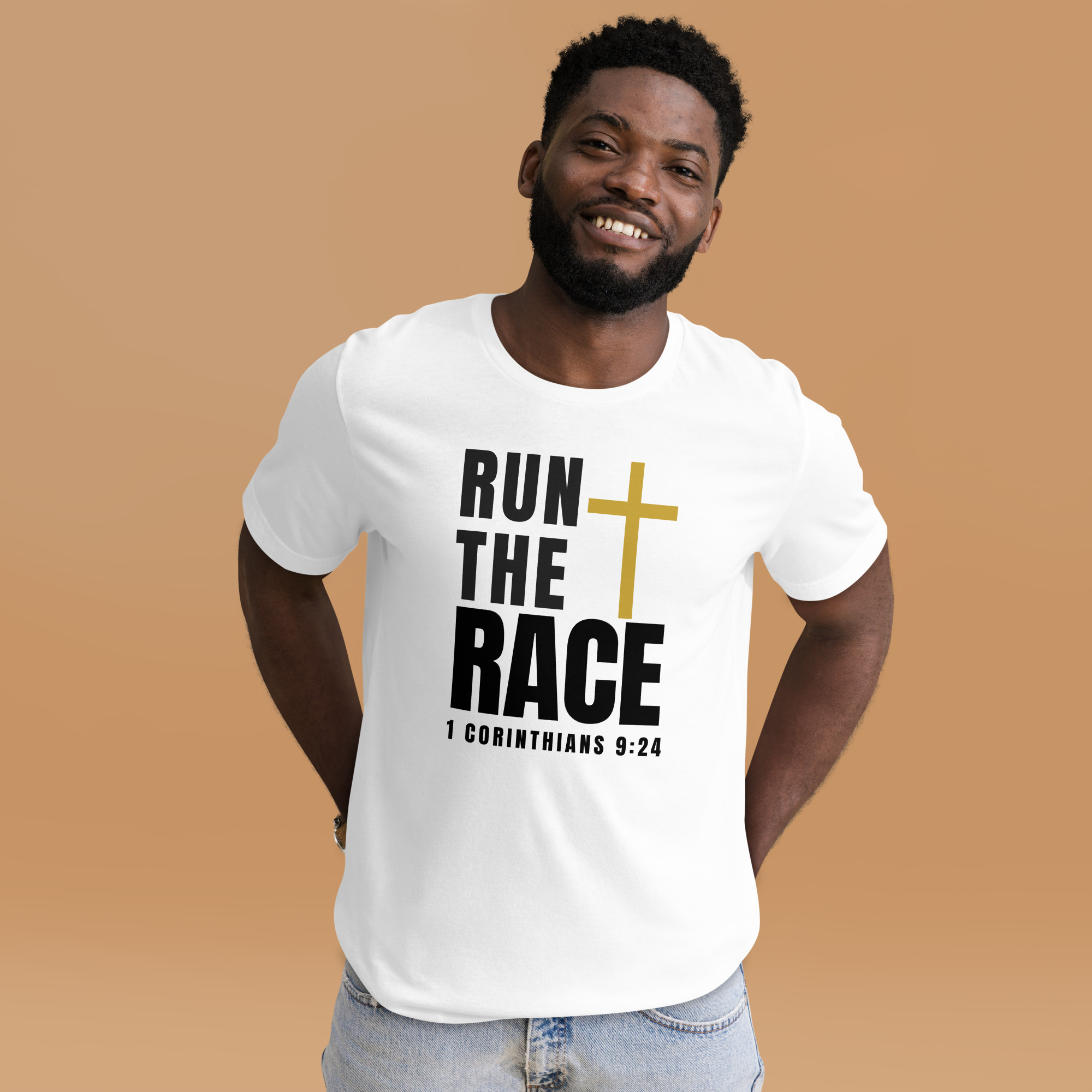 Run the Race Christian T-Shirt, Hebrews 12 Soccer Sports World Cup 2026 Faith Tee, Unisex for Men & Women