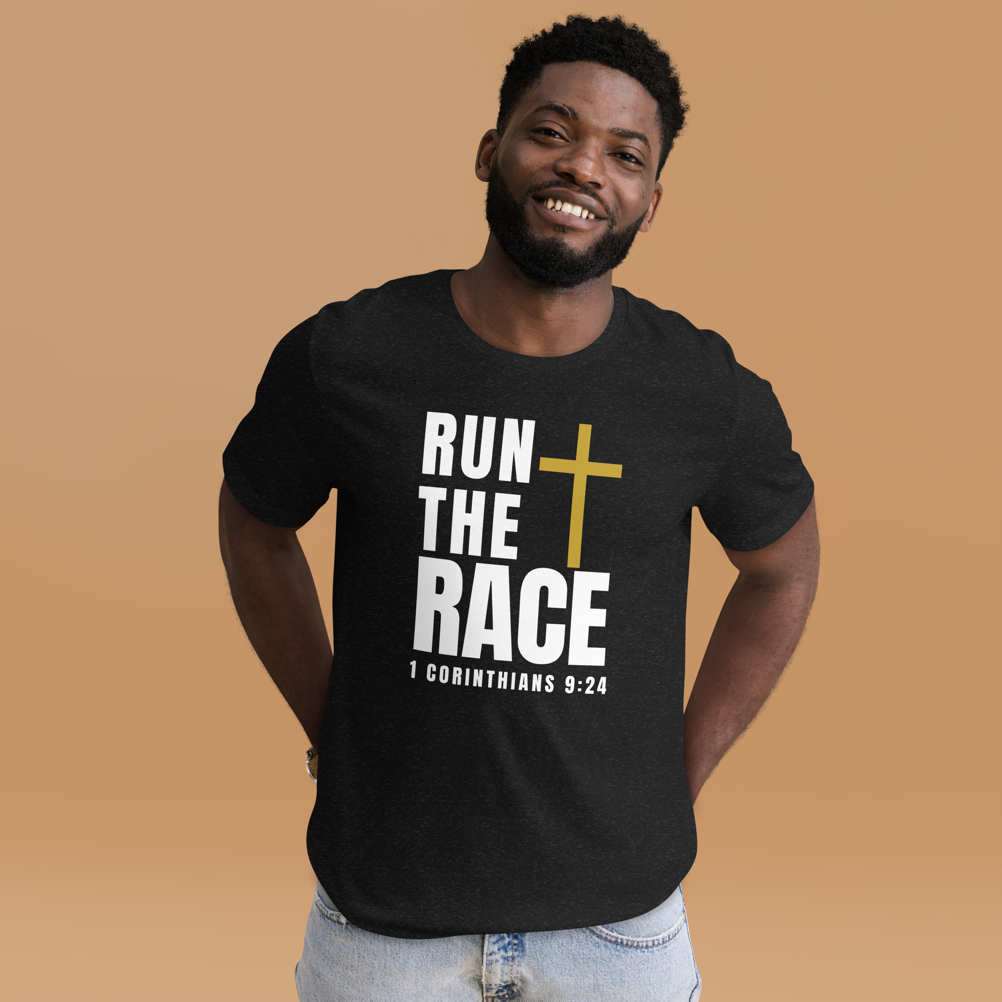 Run the Race Christian T-Shirt, Hebrews 12 Soccer Sports World Cup 2026 Faith Tee, Unisex for Men & Women