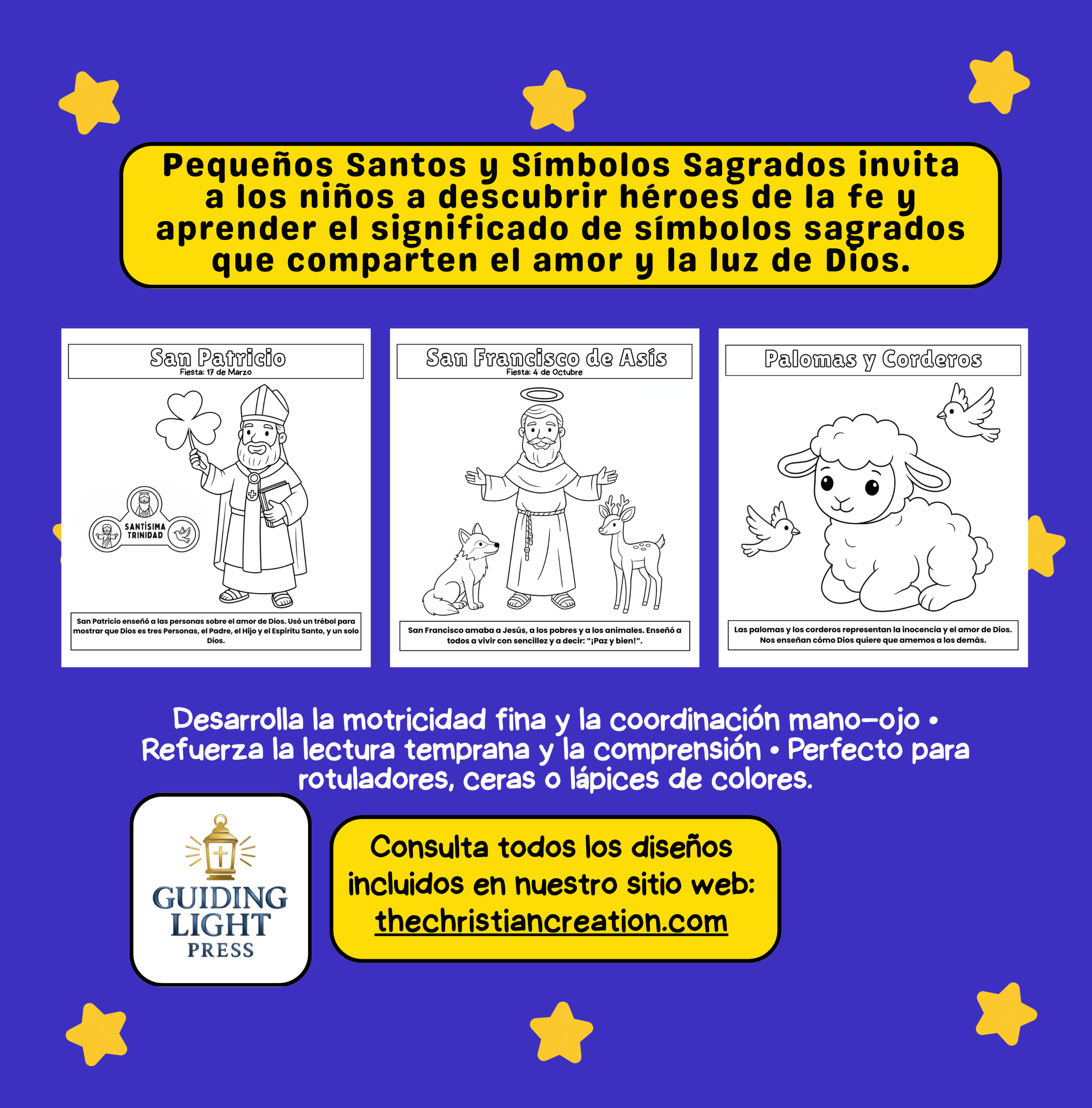Historias de Santos y Símbolos Sagrados para Niños (3-4 Años)