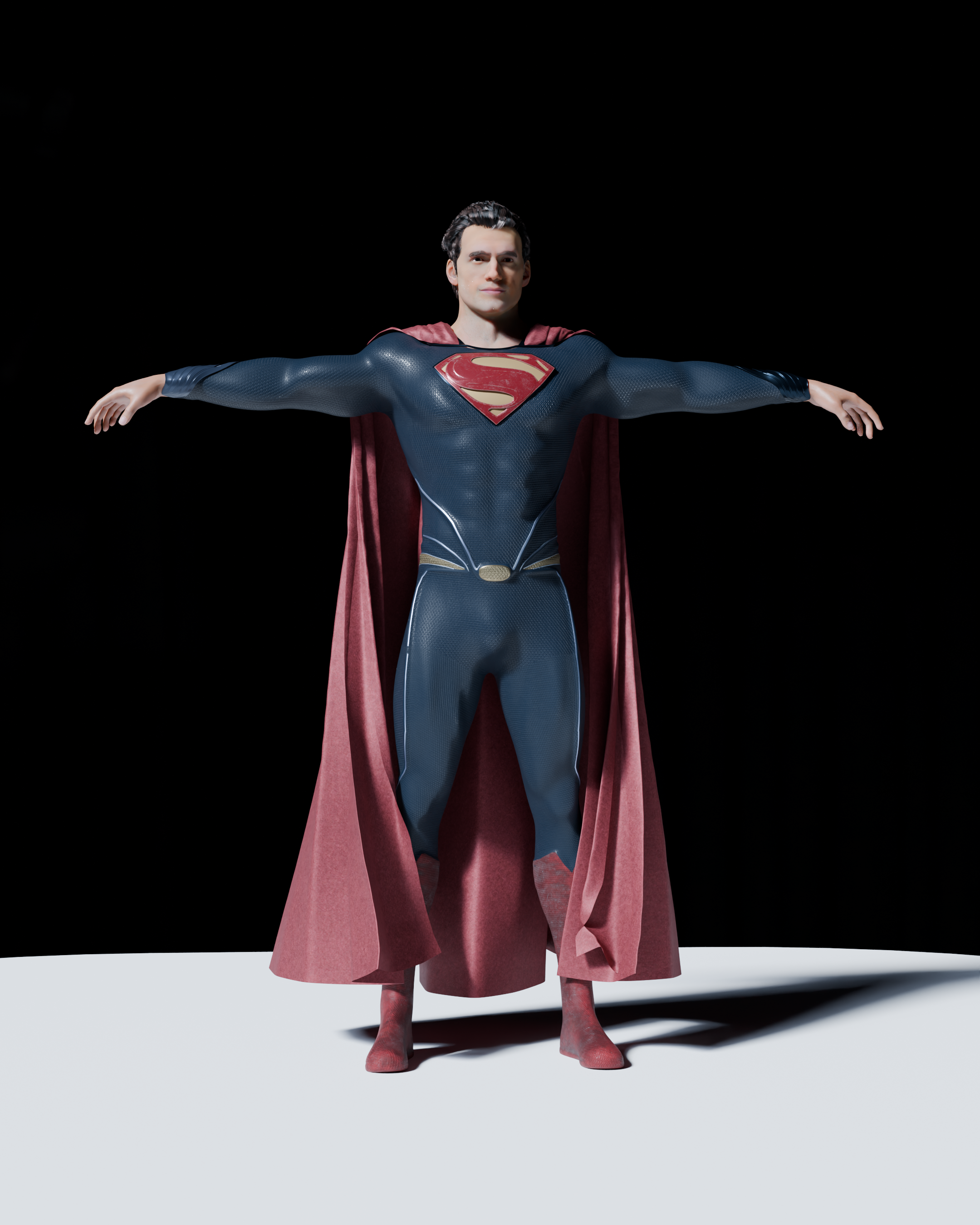 Man Of Steel 3D model RIGGED