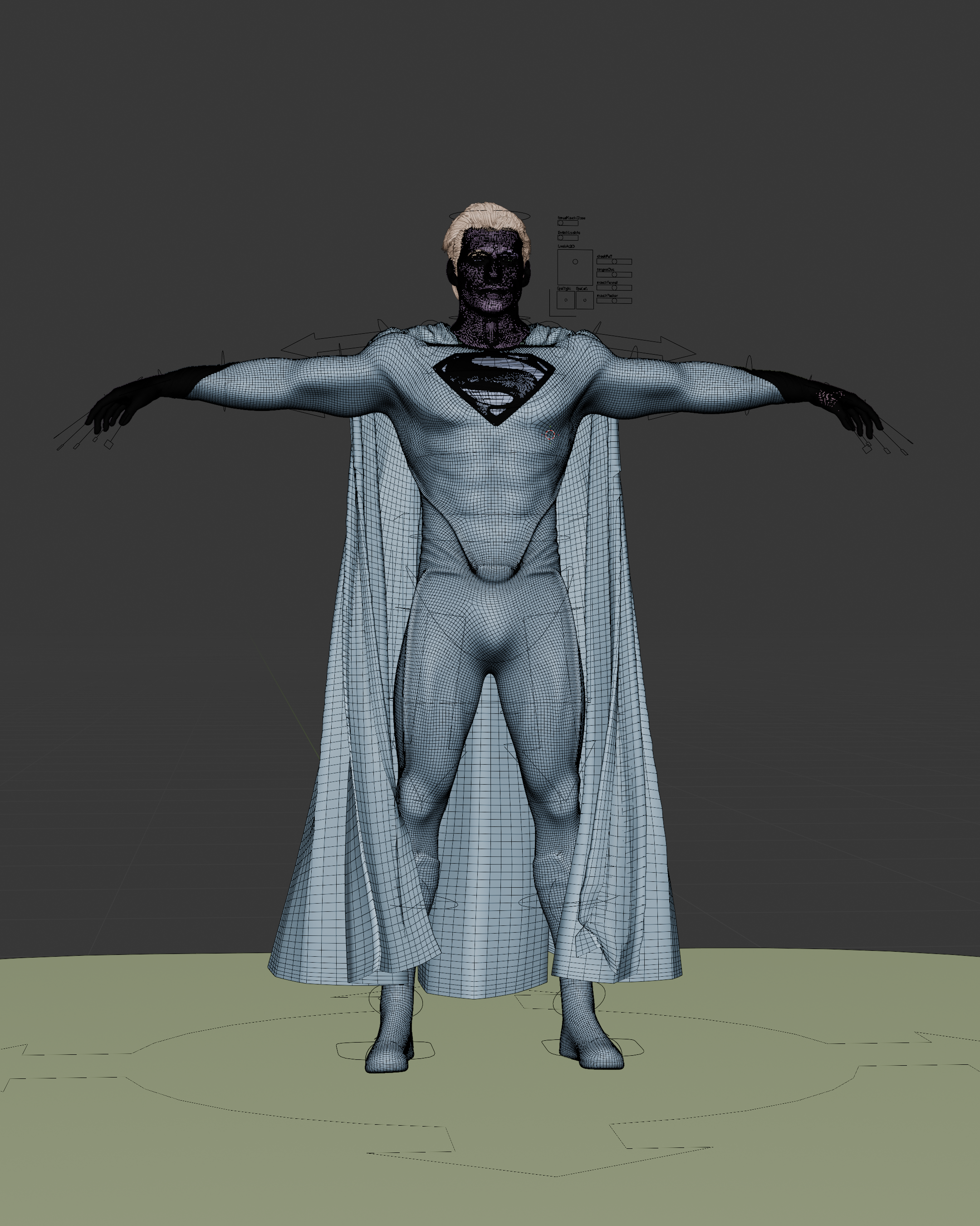 Man Of Steel 3D model RIGGED