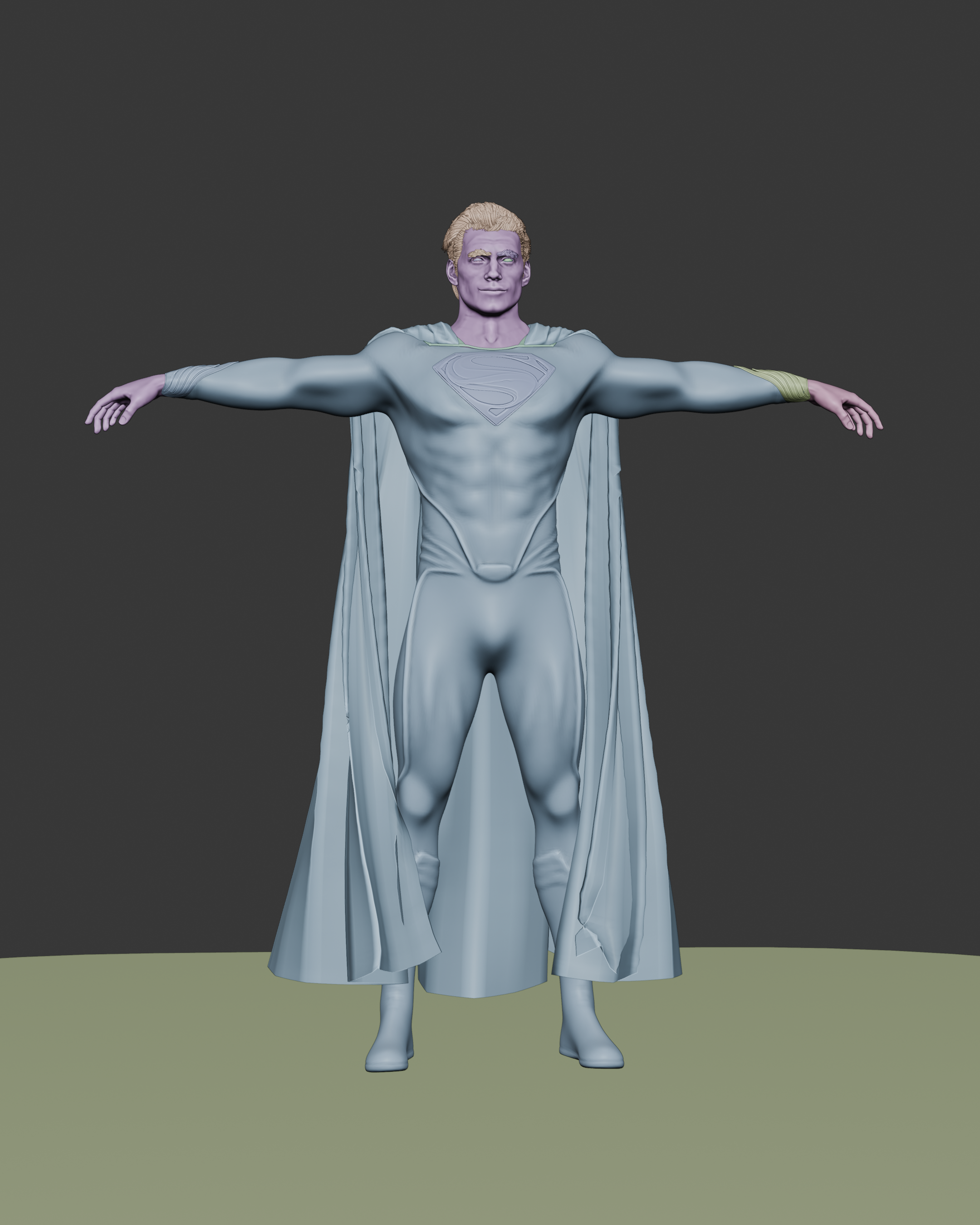 Man Of Steel 3D model RIGGED