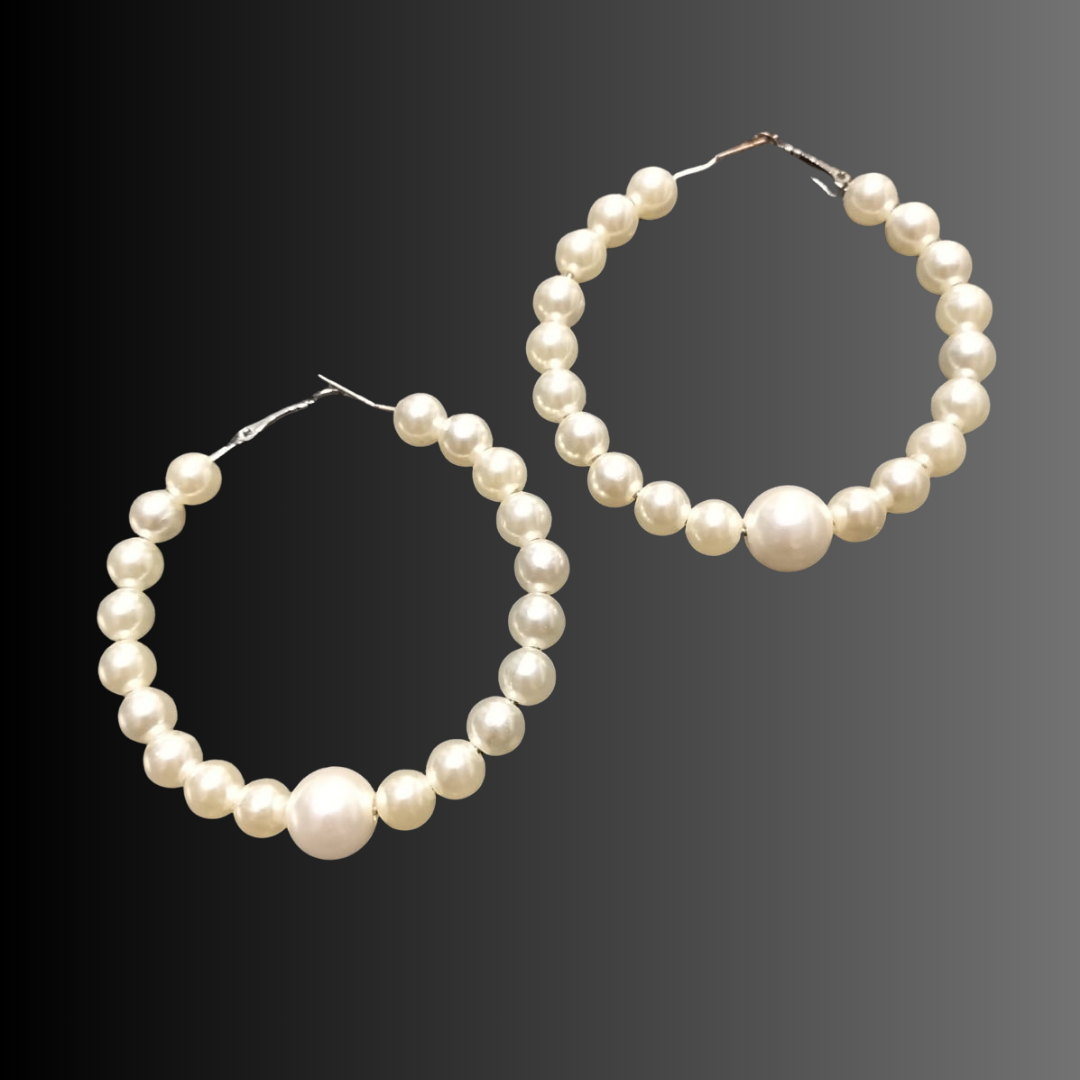 Pearl Hoop Earrings