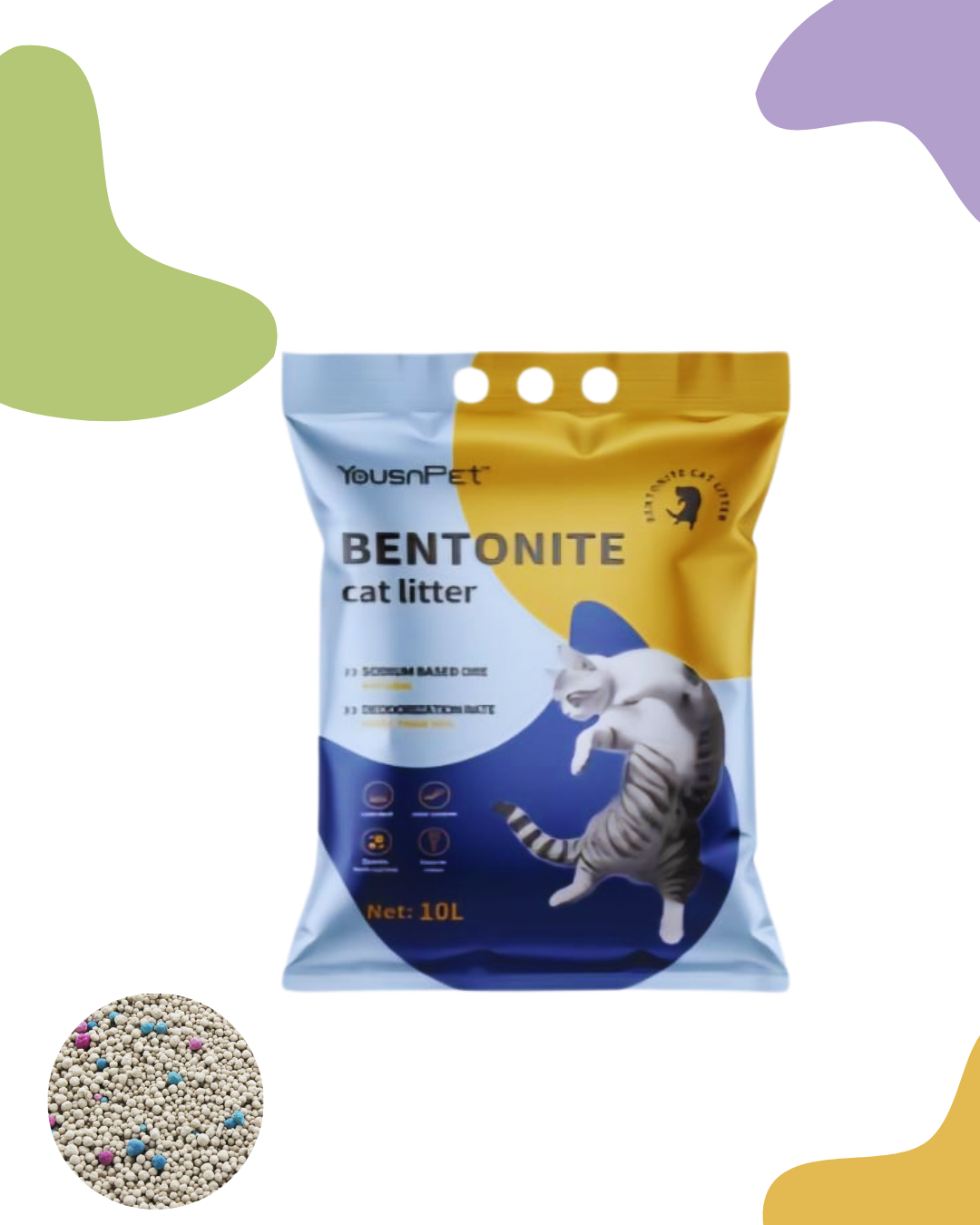 BENTONITA AGLOMERANTE YOUSNPET 10lts/8KG