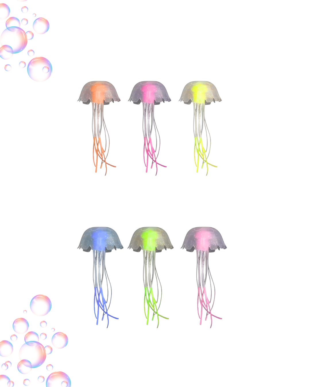 MEDUSA DE SILICONA FLUORESENTE MINI