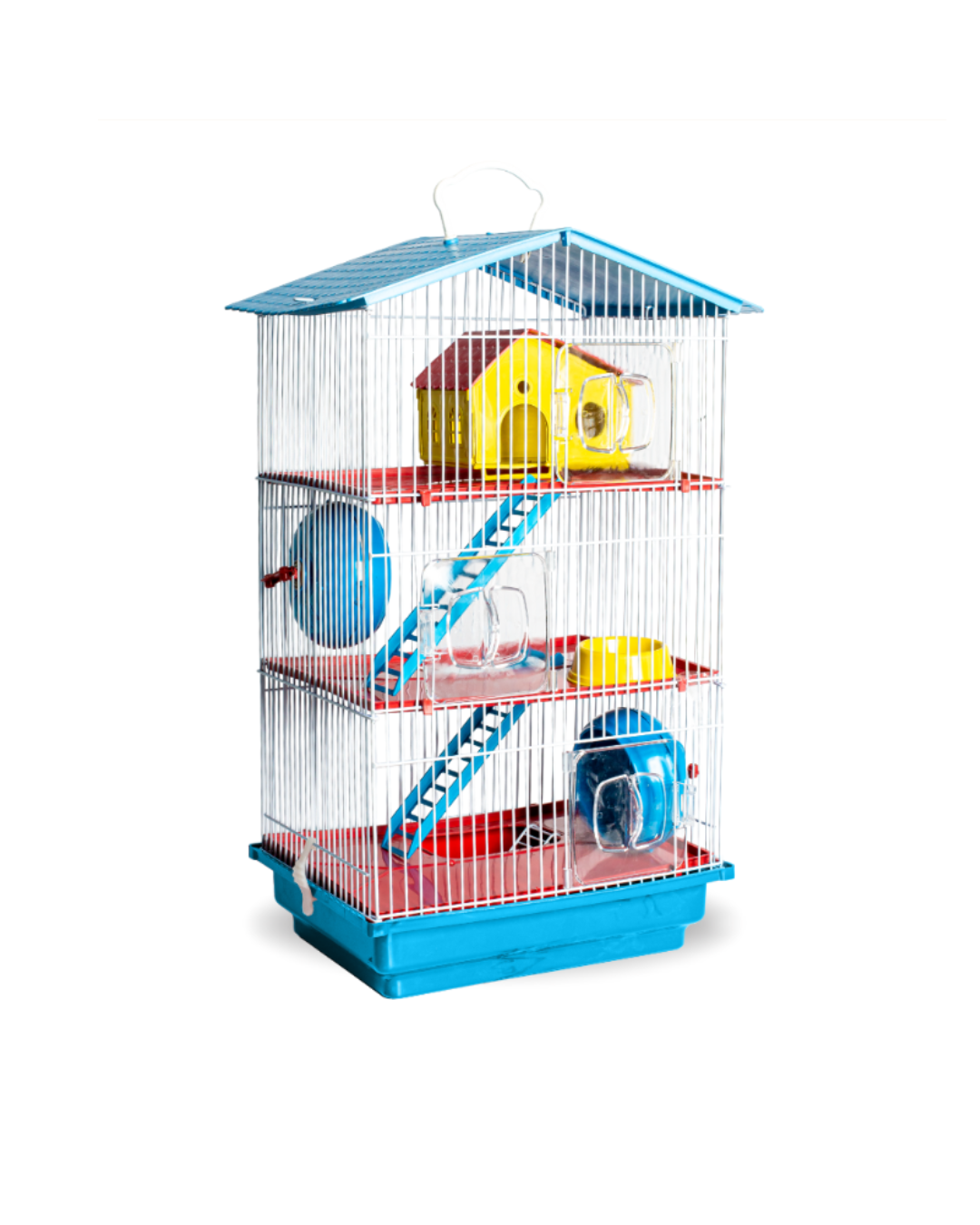 JAULA PARA HAMSTER CON TECHO PLASTICO 3 PISOS-jel plast