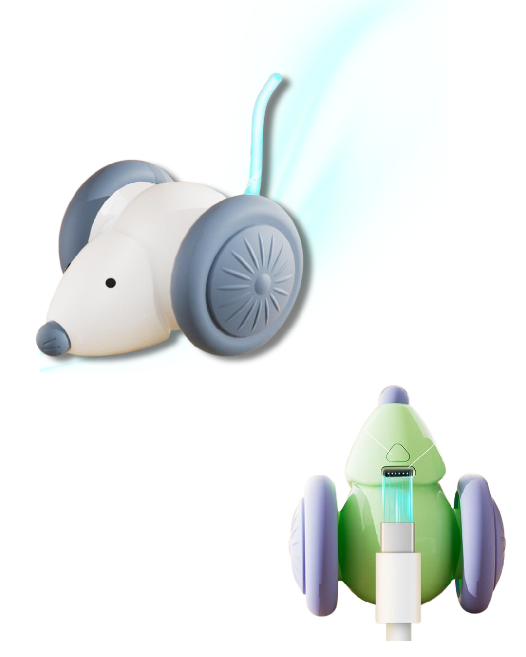 Raton electrico con ruedas 