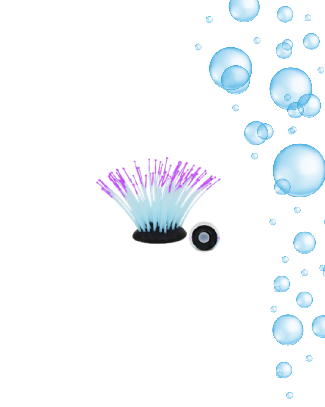 ANEMONA FLUORESCENTE CON PUNTAS DE COLOR